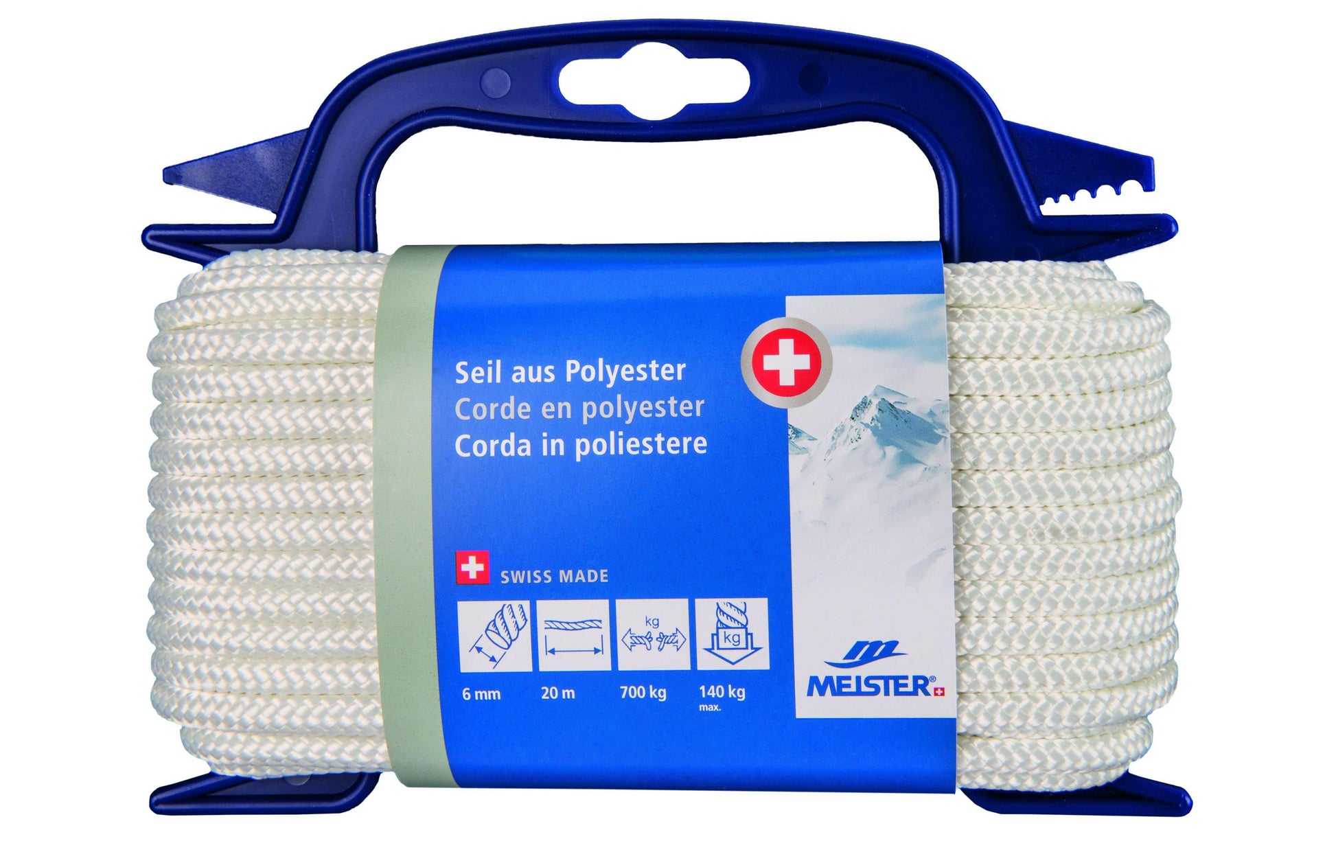 Meister & Cie Polyesterkordel, weiss Ø 6 mm × 20 m, 700 kg