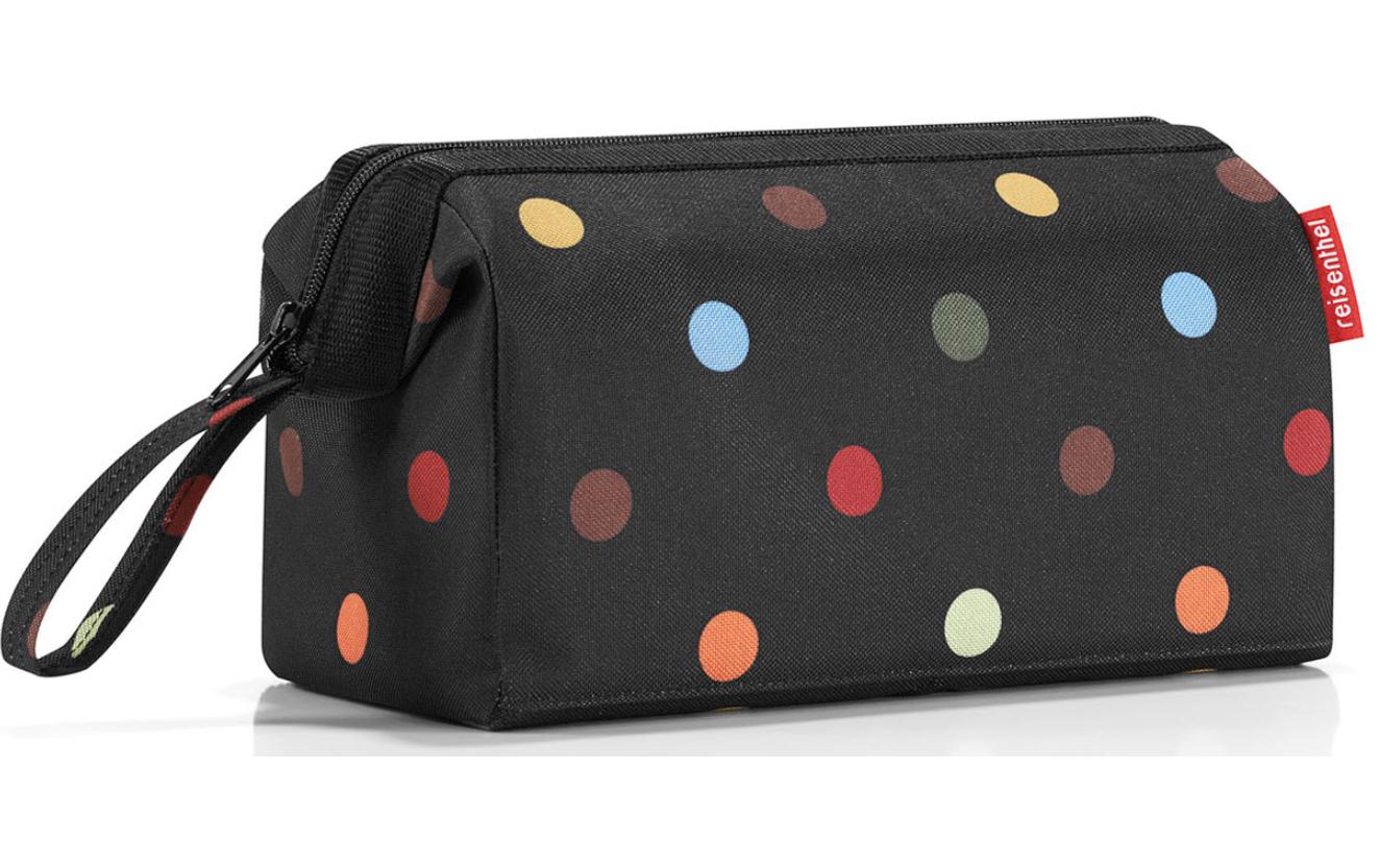 Reisenthel Necessaire Travel Cosmetic – wasserfest, 4 l – schwarz, Polyester, Punkte, 1 Stk.
