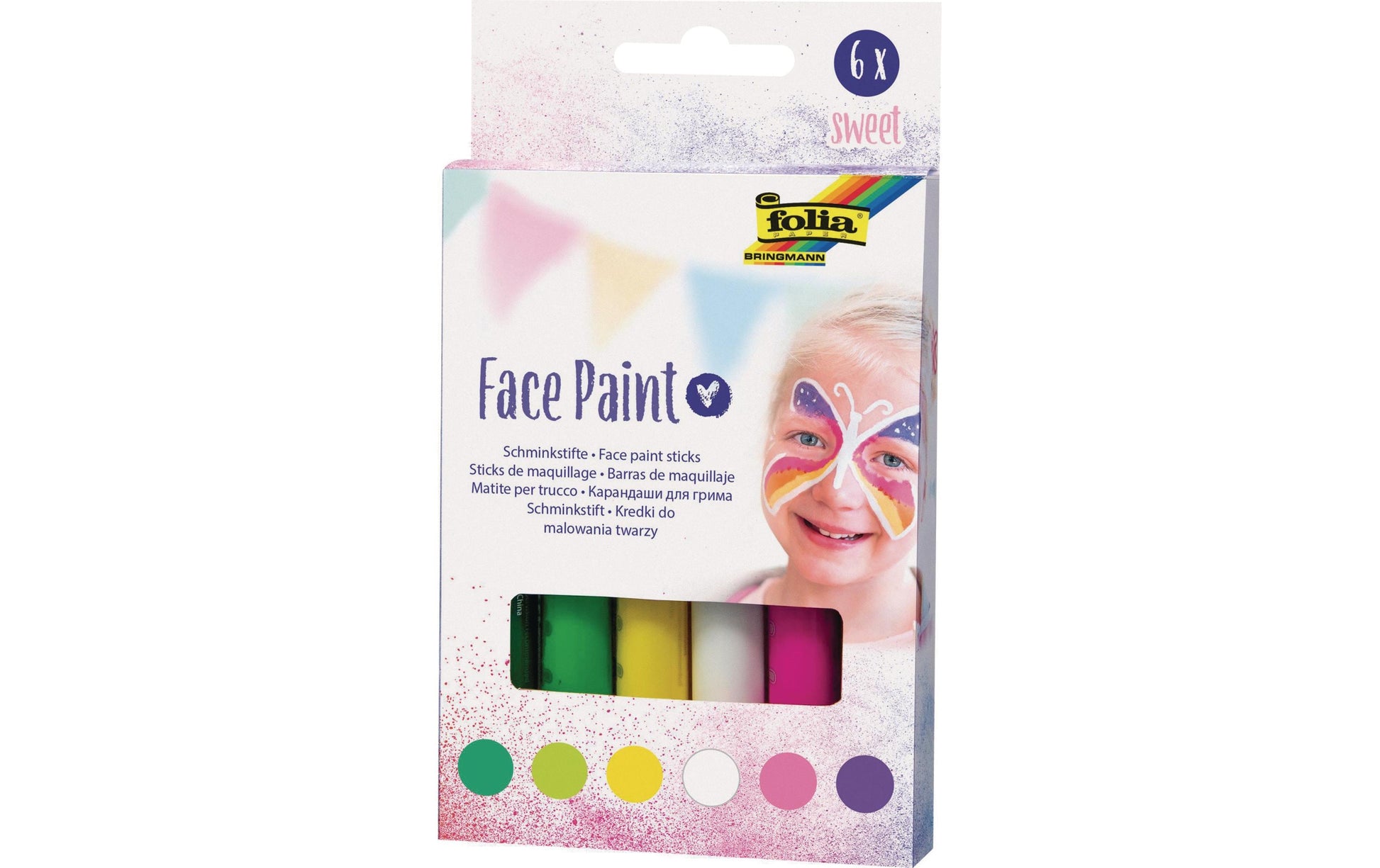 Folia Schminkstifte – Set – 6 Farben