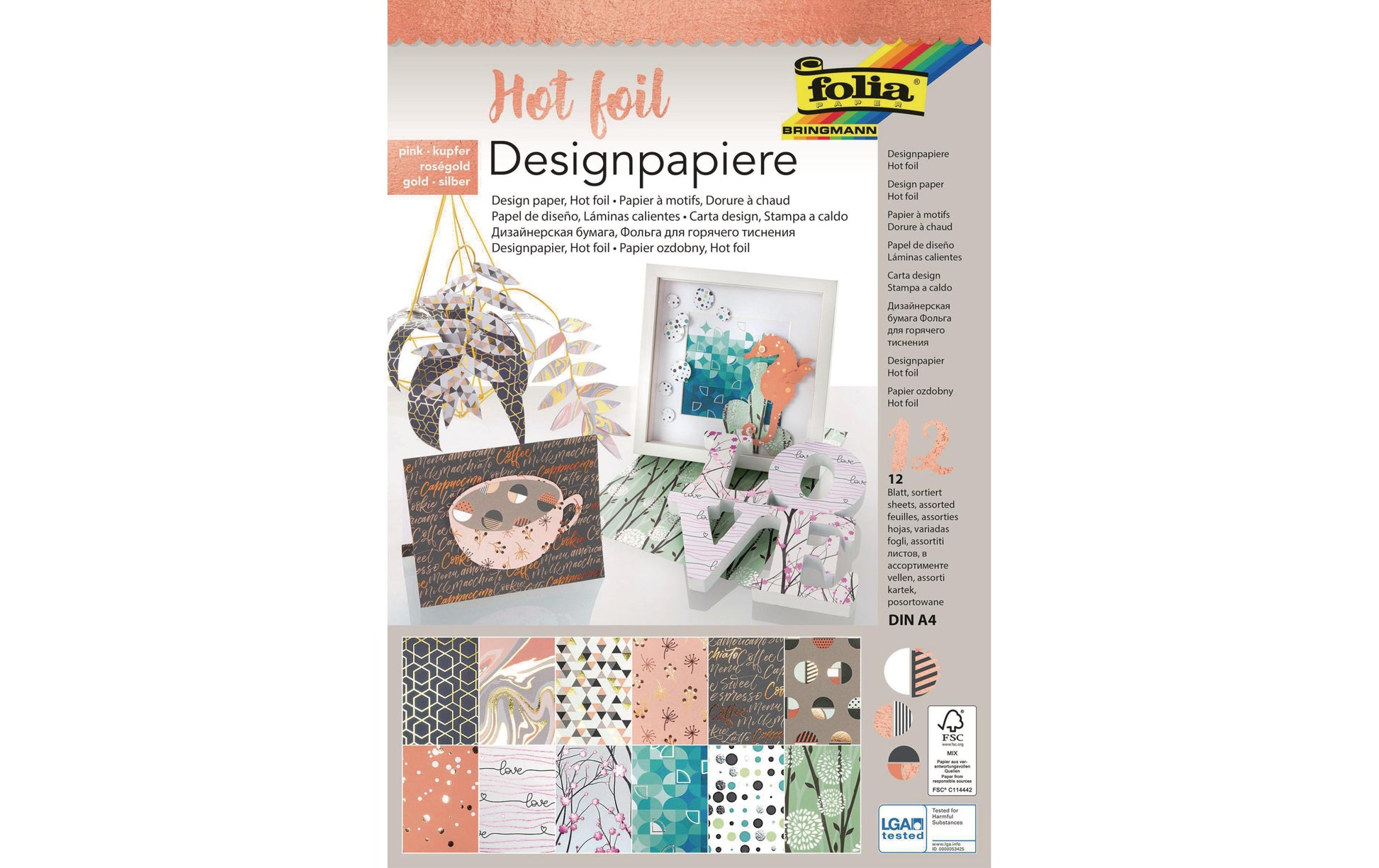 Folia Motivblock Hotfoil III – A4 – 165 g/m² – sortiert – 12 Blatt