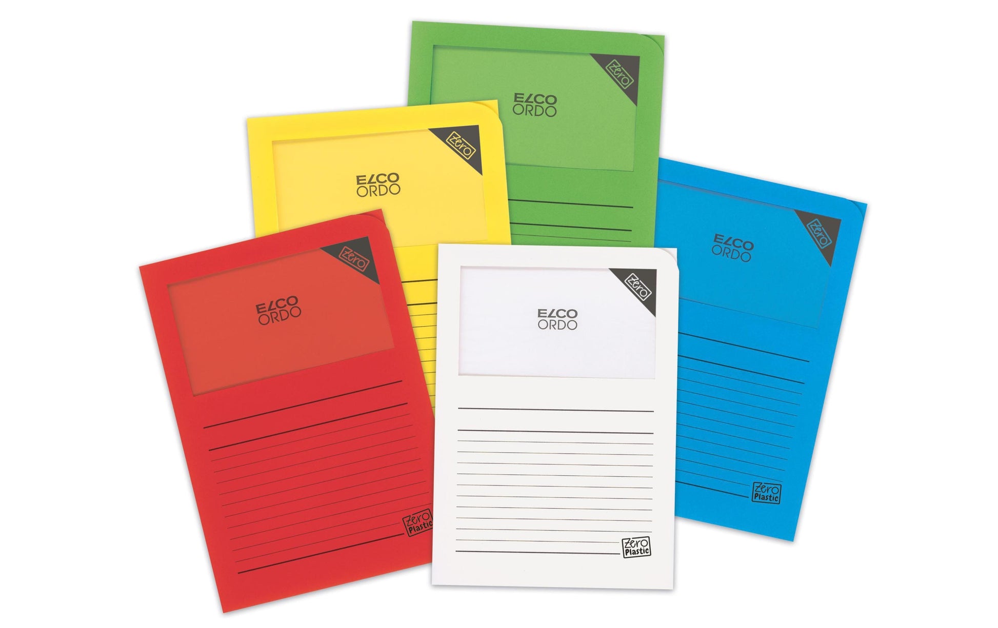 Elco Sichtmappe A4 – farbig sortiert, Papier, 50er-Pack