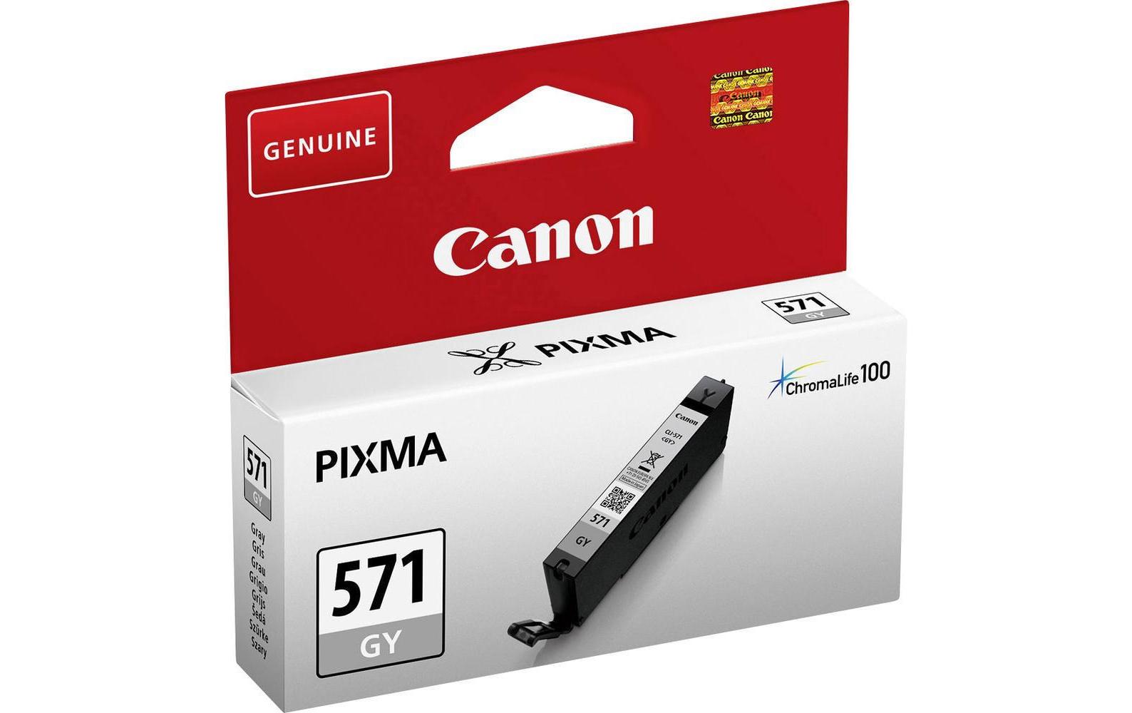 Canon Tintenpatrone CLI-571 GY, Grau, 125 Seiten – für Canon-Drucker