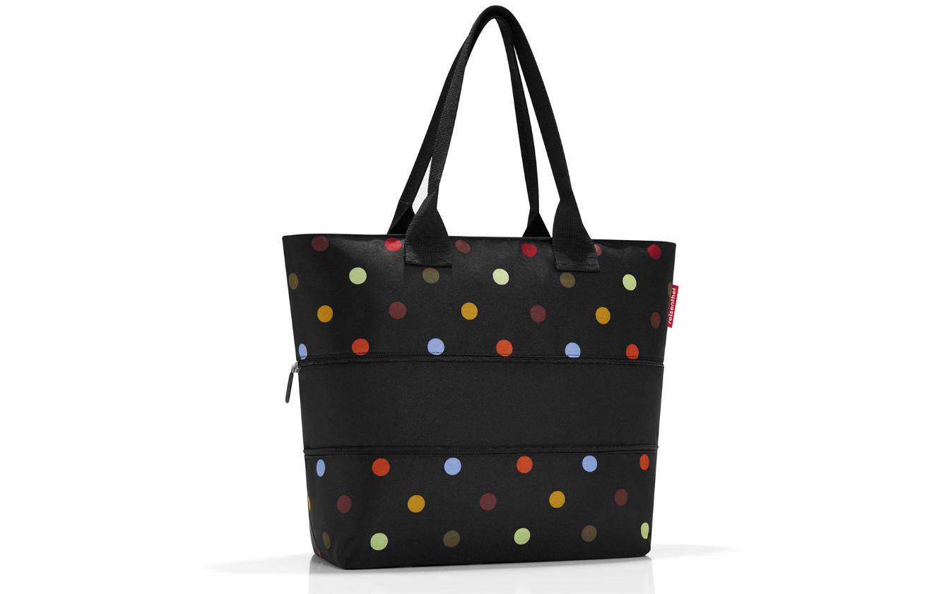 Reisenthel Stofftasche, Polyester, Motiv Punkte, 500×350×165 mm, lange Henkel