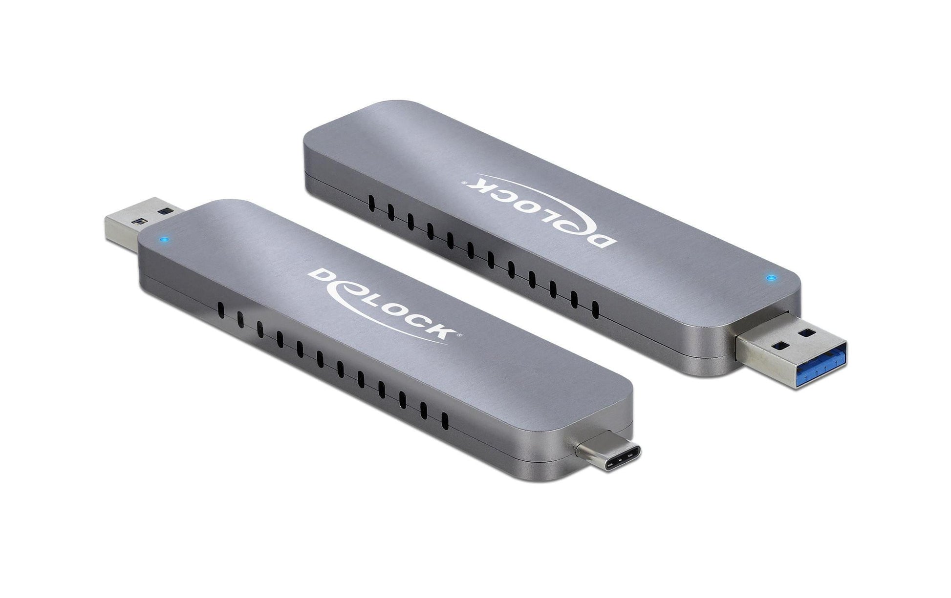 DeLOCK 42616 – 1-Schacht SSD-Gehäuse – USB 3.2 Gen2 (10 Gbit/s), Typ-C/Typ-A, für M.2 NVMe