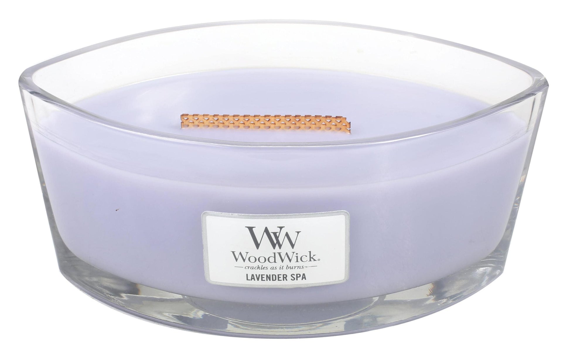 WoodWick Duftkerze Lavender Spa, lila, Glas, Ø 19,1 cm, parfümiert