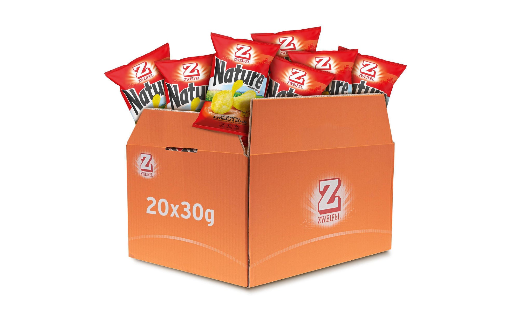 Zweifel Original Chips – Nature, glutenfrei – 20 × 30 g