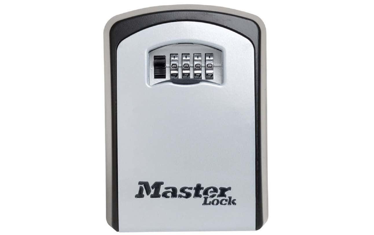 Master Lock Schlüsselsafe 5403EURD – Elektronikschloss – 105 × 51 × 146 mm – Wasserfest – Schwarz