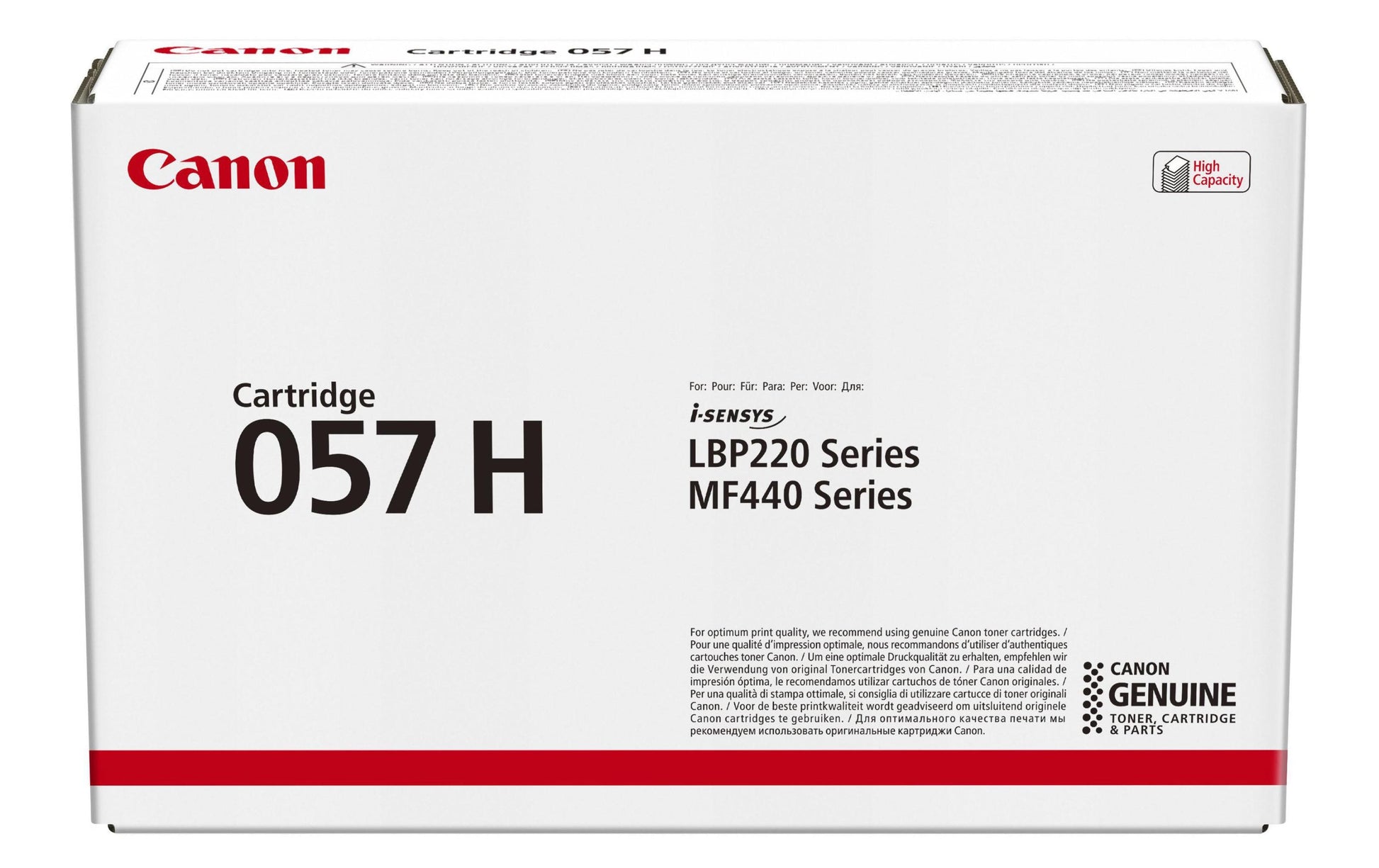 Canon Toner 057H – schwarz, 10000 Seiten – für Canon i-SENSYS LBP223dw, LBP226dw, MF443dw und andere