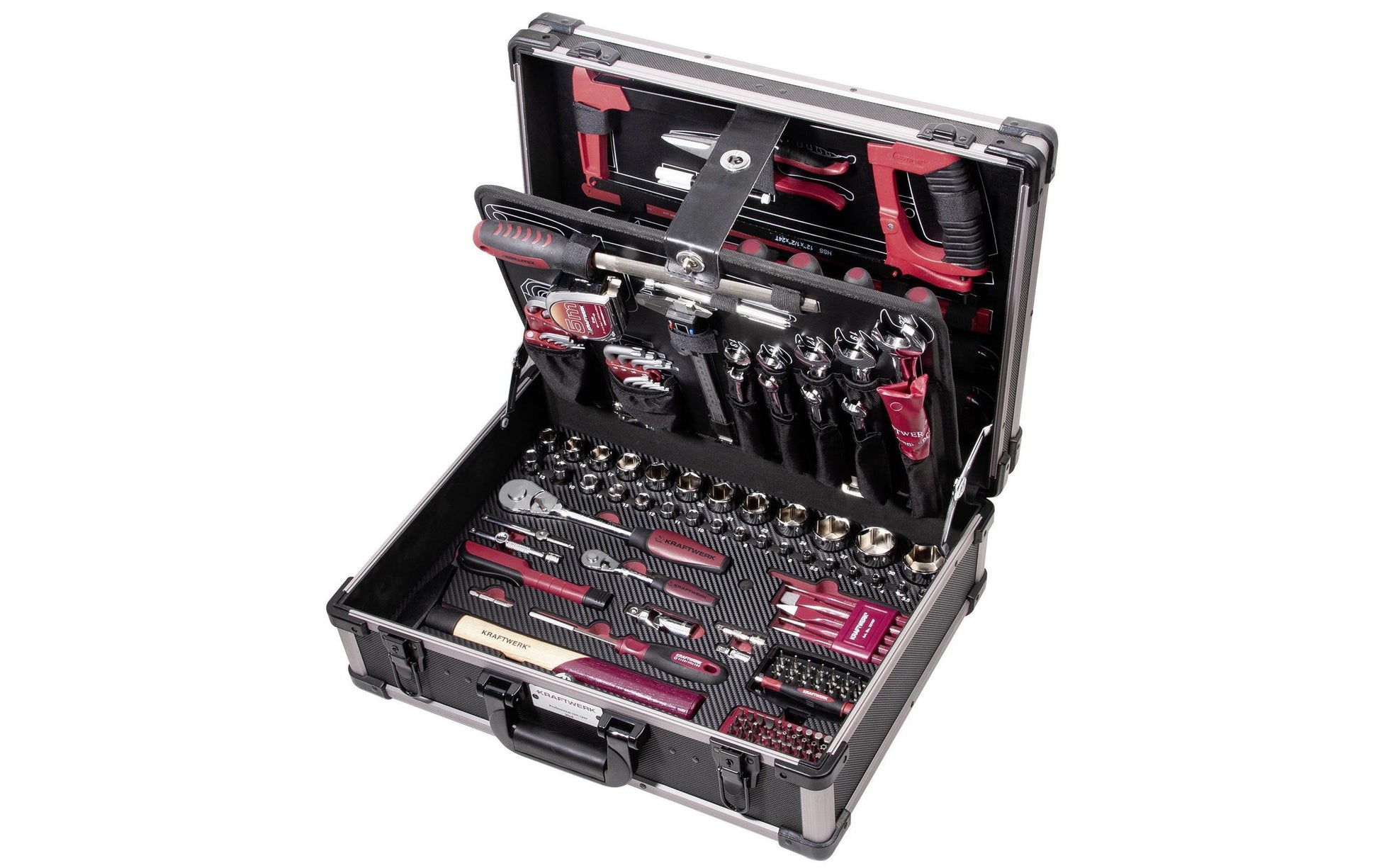 KRAFTWERK Werkzeugkoffer 3948, 263 Teile, Aluminium, Schwarz, bestückt