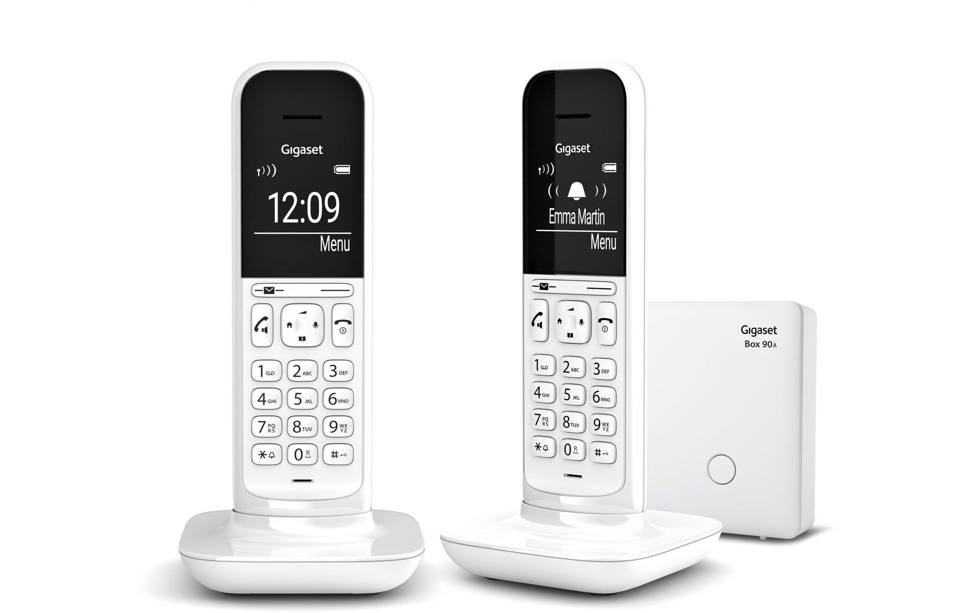 Gigaset CL390A Duo – Schnurlostelefon mit Anrufbeantworter, Weiss