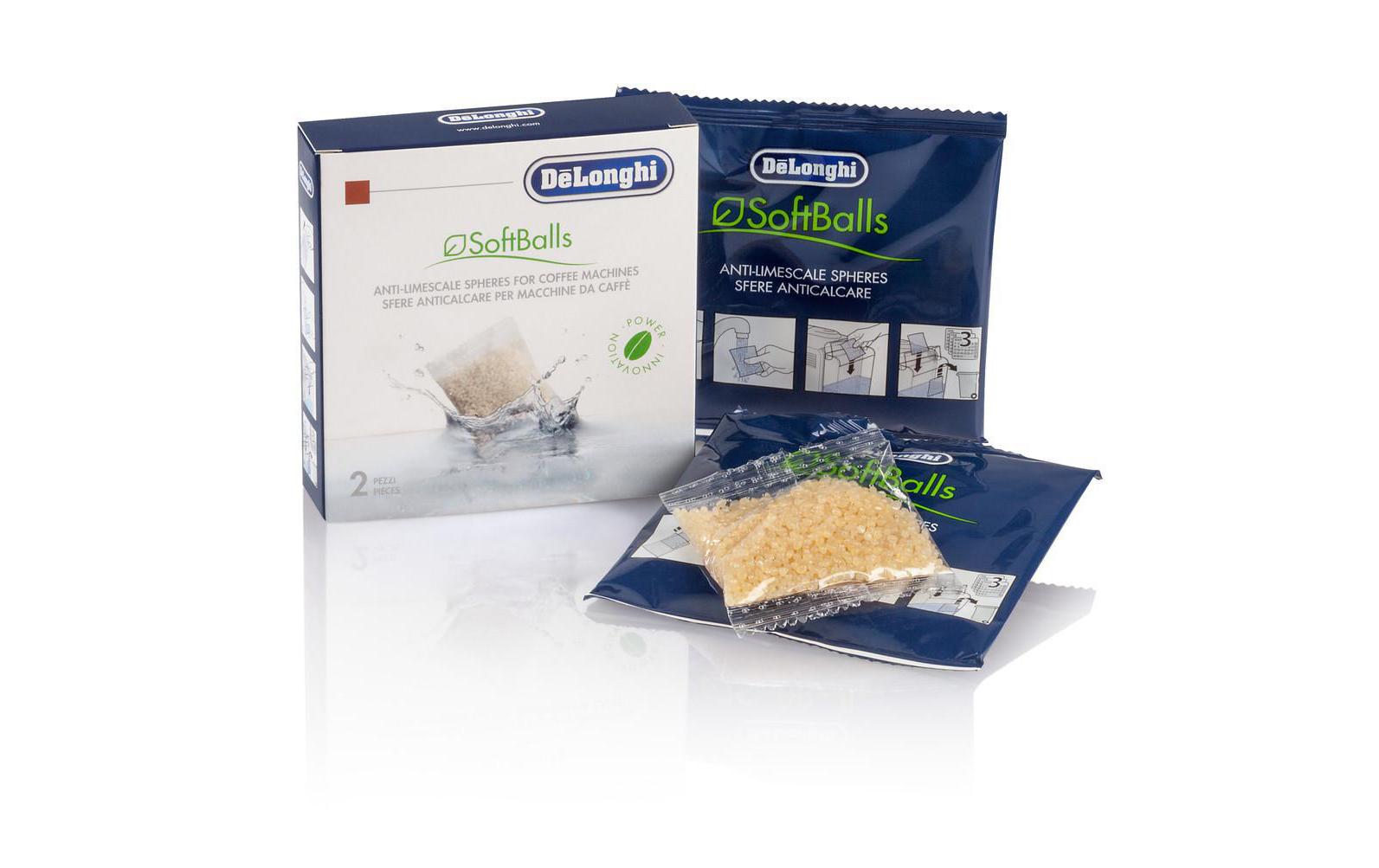 De’Longhi De'Longhi – Entkalker Soft Balls – für Kaffeemaschinen mit Wassertank, Kugeln, 2 Stk.