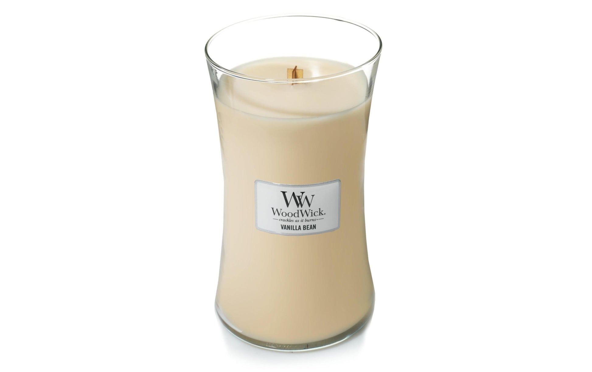 WoodWick Duftkerze – Vanille – Ø 9,9 × 17,8 cm