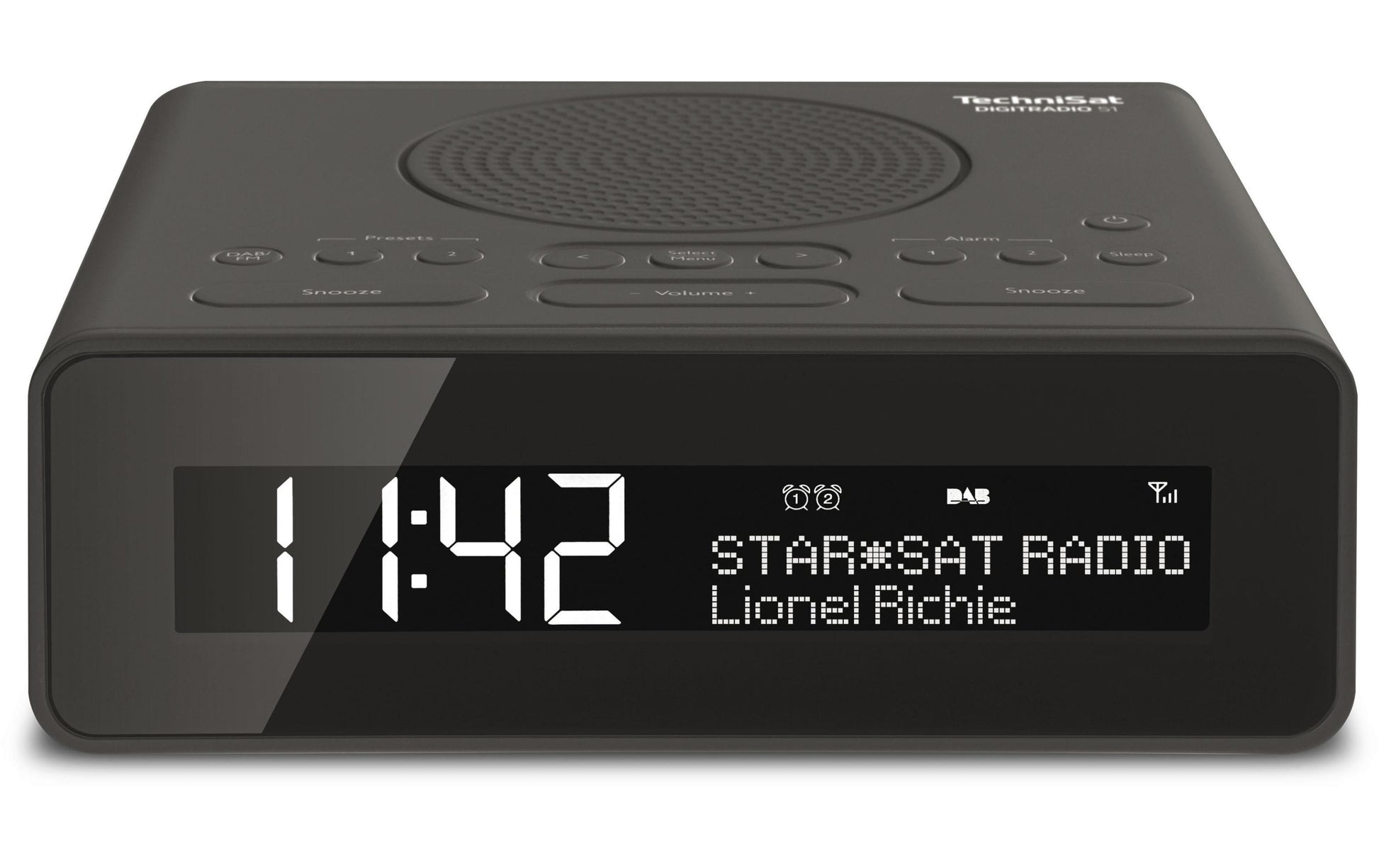 TechniSat DigitRadio 51 – Radiowecker – DAB+, UKW, Netzbetrieb – Schwarz