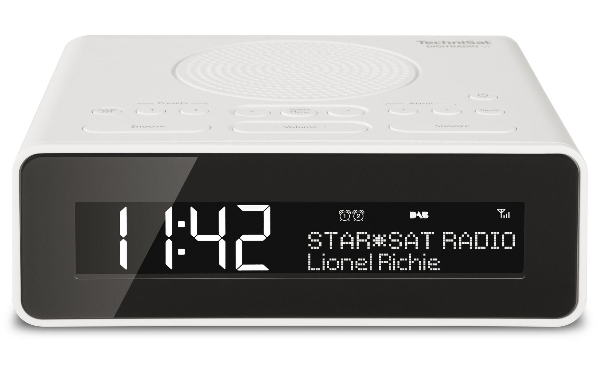 TechniSat DigitRadio 51 – Radiowecker – DAB+, UKW, Netzbetrieb – Weiss
