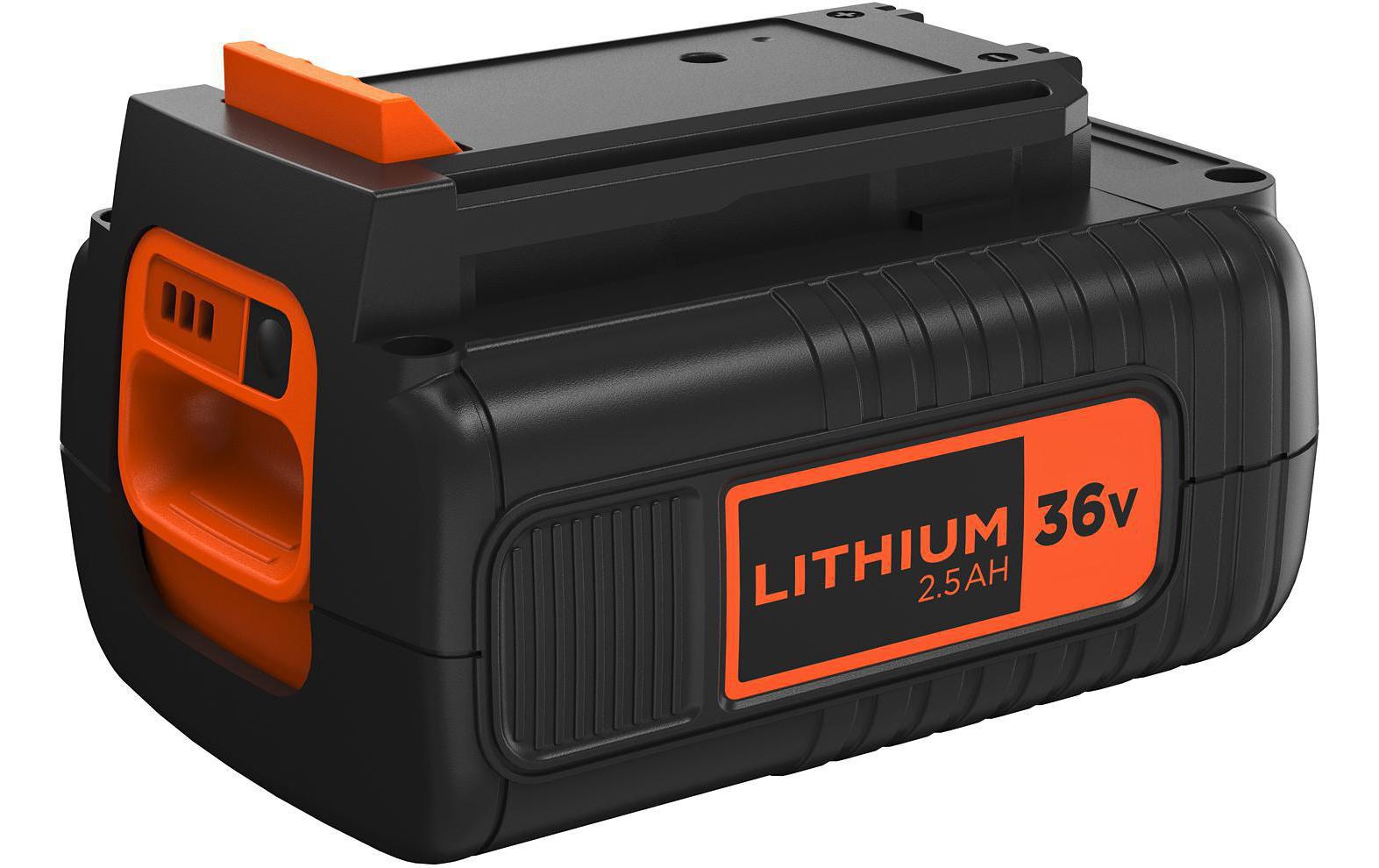 Black & Decker Akku 36 V 2,5 Ah (90 Wh) – mit LED-Batterieanzeige