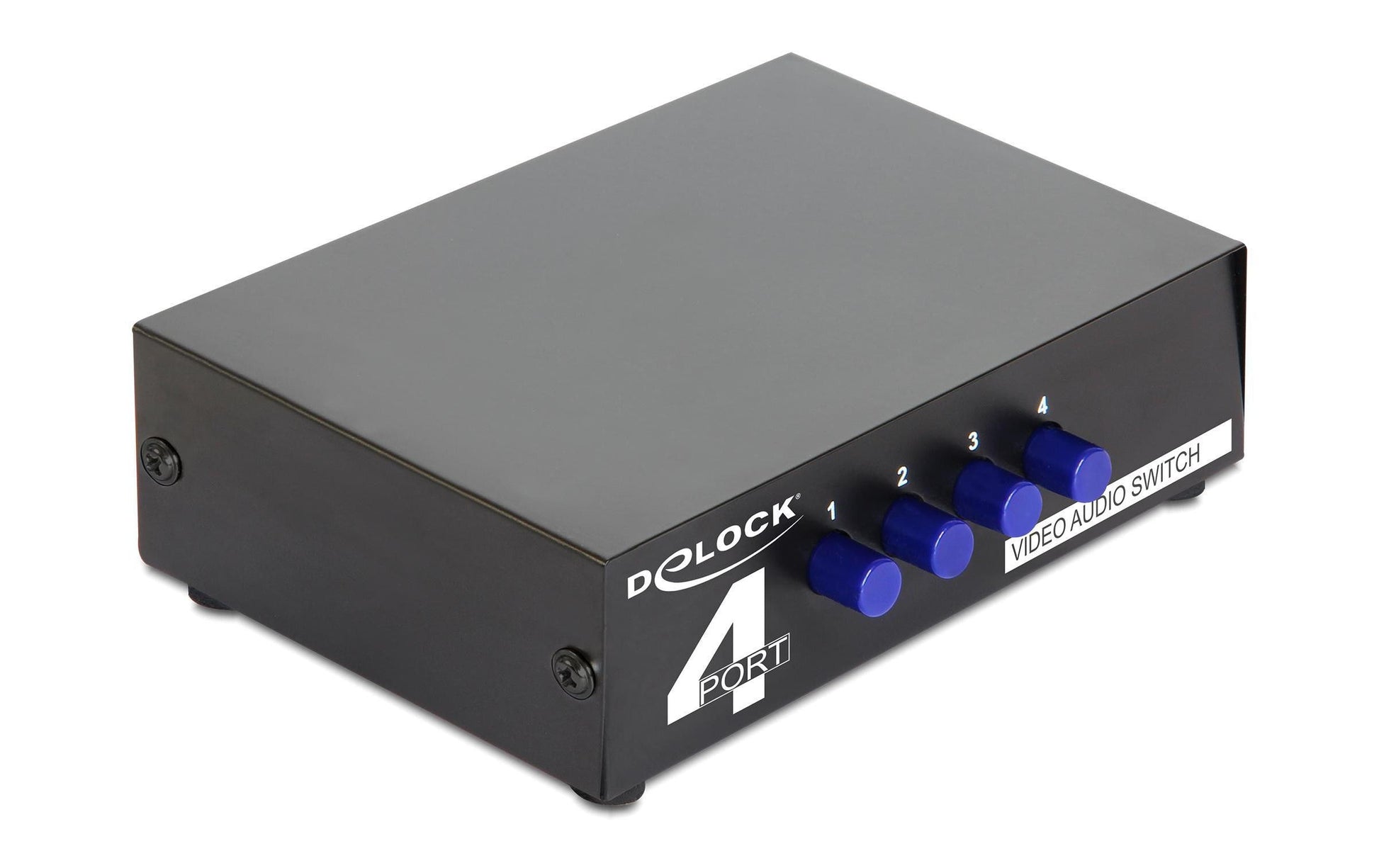 DeLOCK 87637 – Audio-Switch – 4×Cinch zu 1×Cinch – schwarz