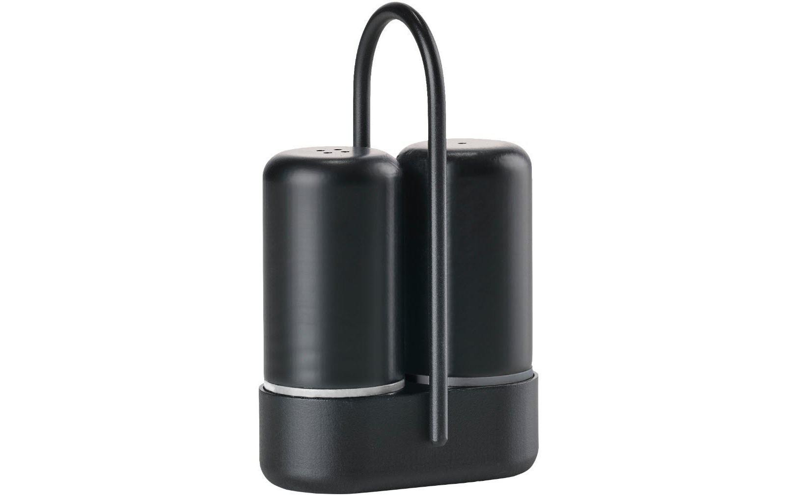 Zone Denmark Streudose 6,5 × 3,3 × 8,9 cm, Acrylnitril-Butadien-Styrol (ABS)/Metall, Schwarz, 2-teilig