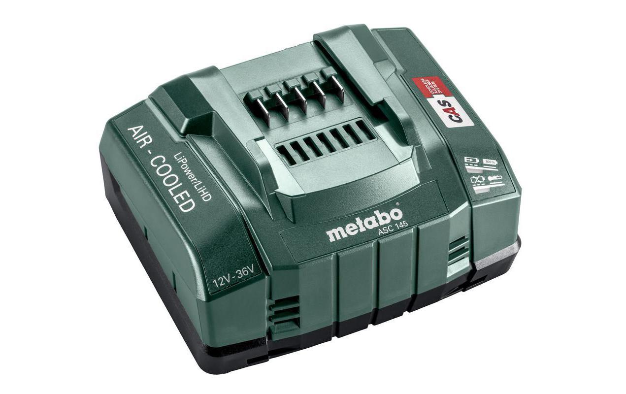 Metabo ASC 145 Ladegerät 12 V – für CAS-Akkus (Li-Ion) – Grau
