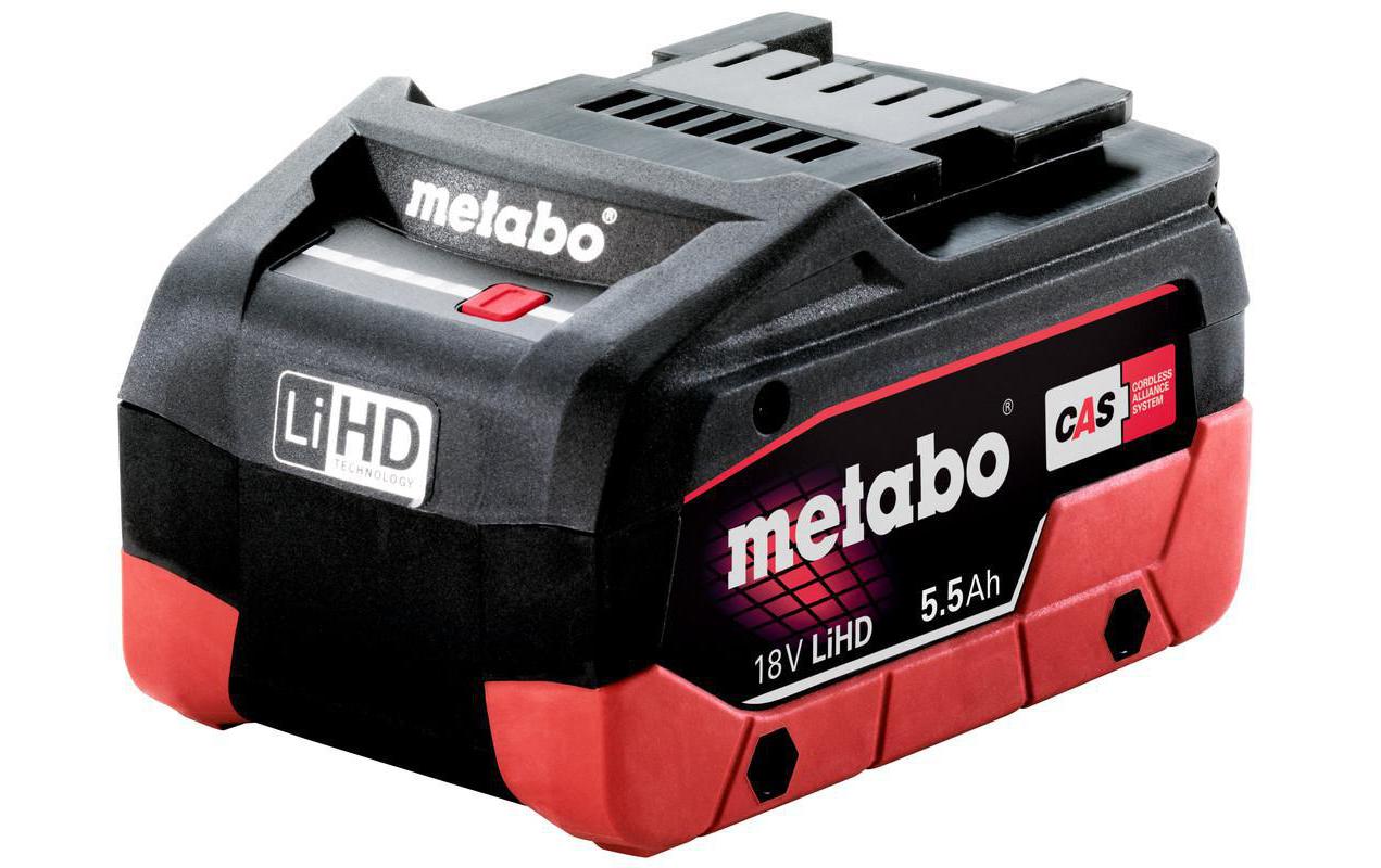 Metabo LiHD Akku 18 V 5,5 Ah (99 Wh) – 1 Stk – für Metabo, CAS (Cordless Alliance System)