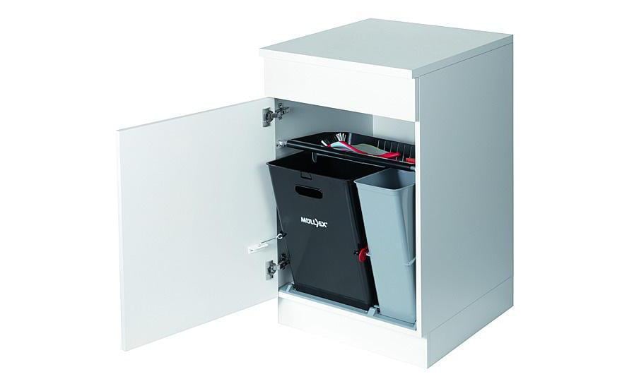 Müllex Systempapierkorb KIPP – 17 l – 2-fach – schwarz
