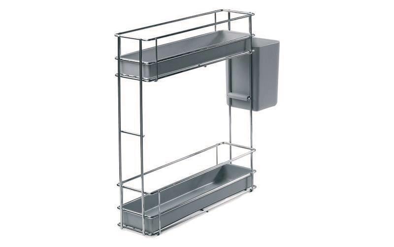Müllex Putzmittel-Auszug – 3 Behälter – Grau – 115 × 414 × 430 mm