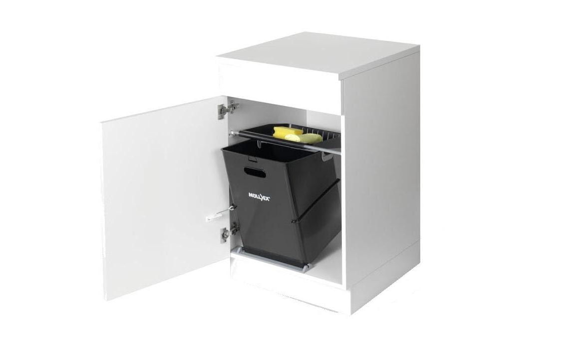 Müllex Papierkorb SINGLE – 35 l – rechteckig – schwarz