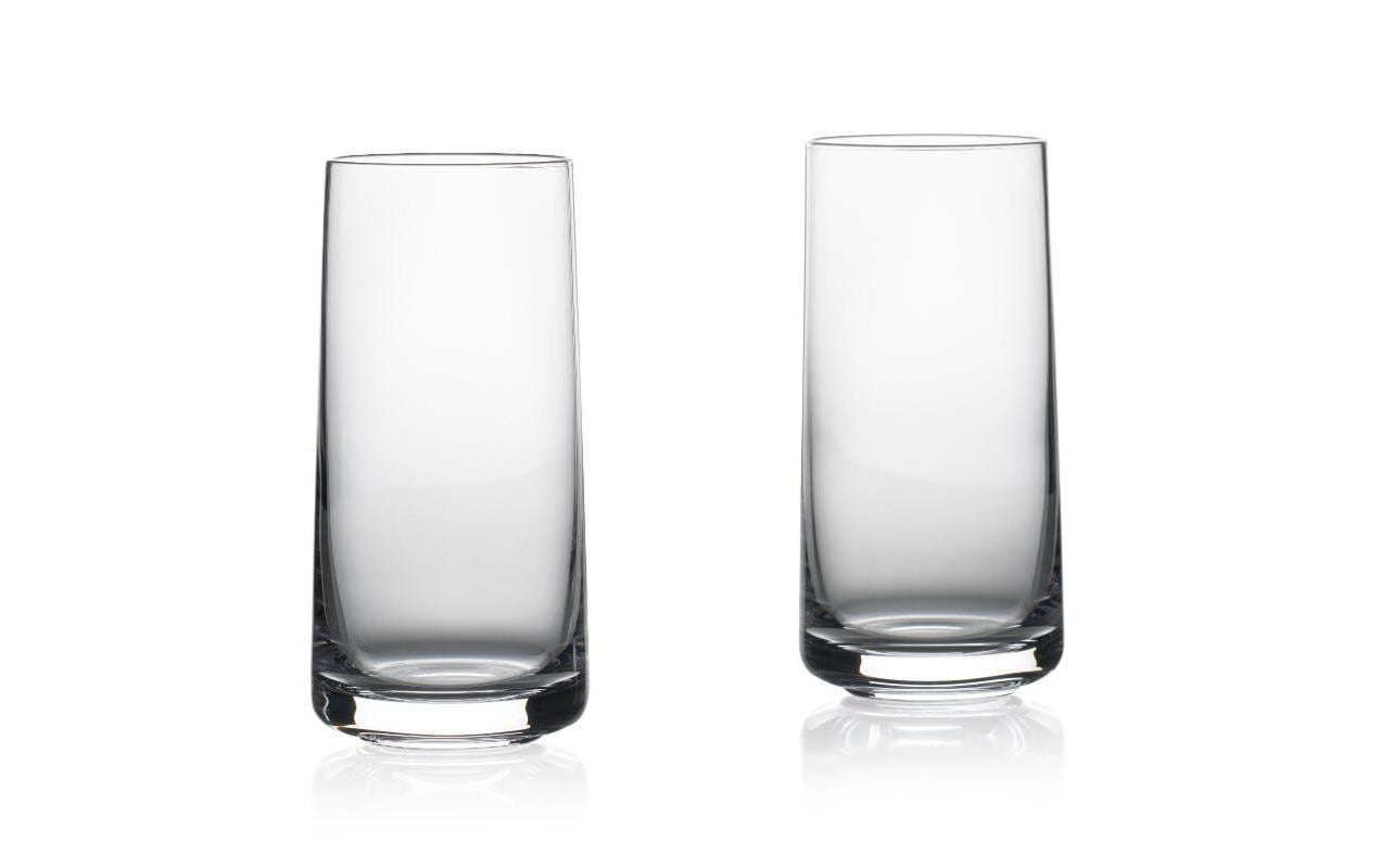 Zone Denmark Trinkglas – 2er Set, 420 ml, Ø 7 cm, H 17,7 cm, Kristallglas, Transparent, spülmaschinenfest