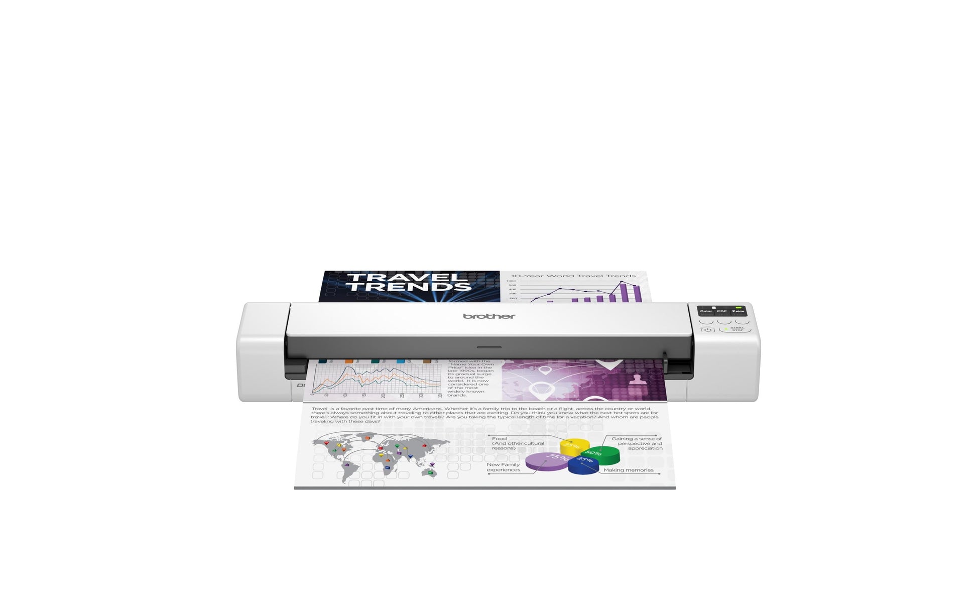 Brother DS-940DW – Dokumentenscanner, A4, Duplex, 15 ppm, 600 dpi, ADF 1 Blatt, WLAN, USB