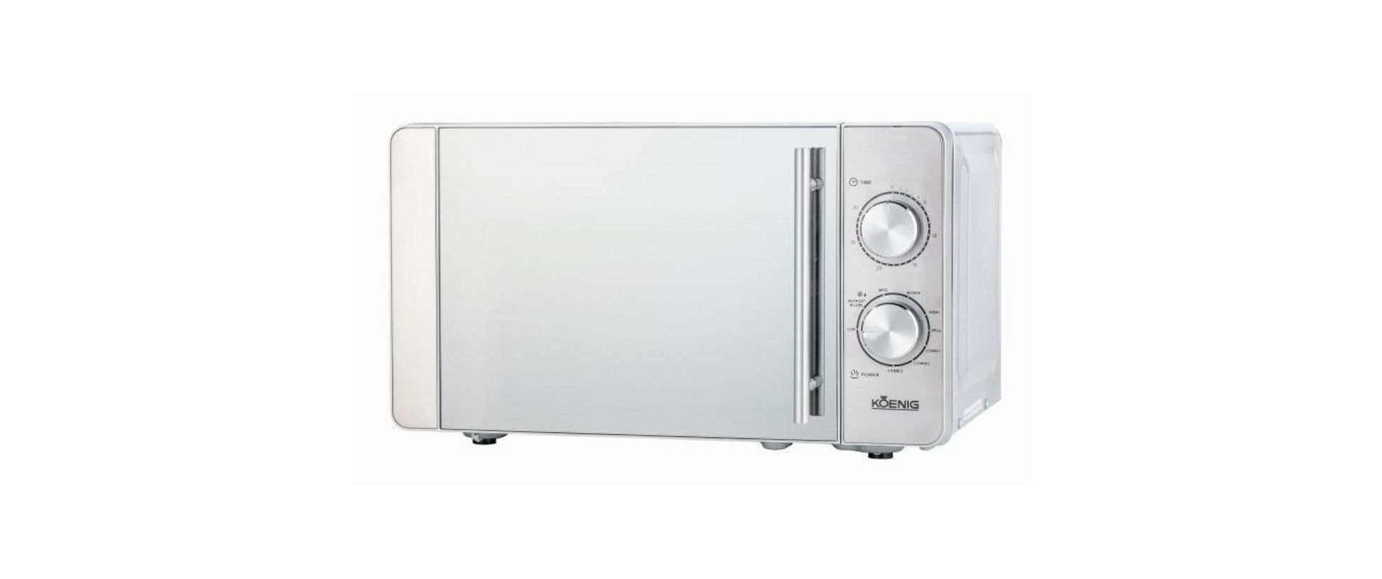 Koenig Kombi-Mikrowelle B01106 – 20 l, Grill, 700 W – silber/edelstahl