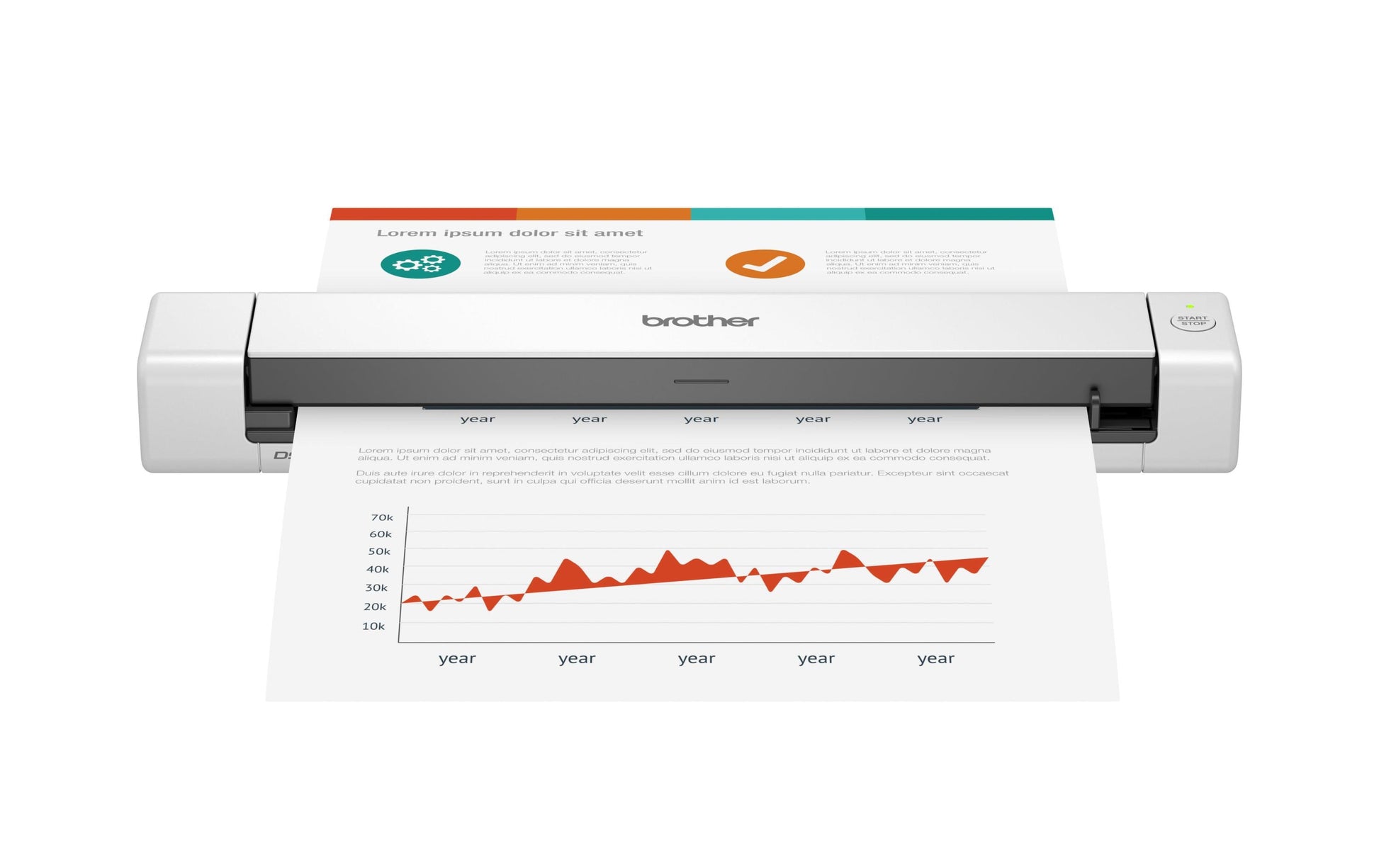 Brother DS-640 – Mobiler Scanner, A4, 15 Seiten pro Minute, USB, 1'200 dpi