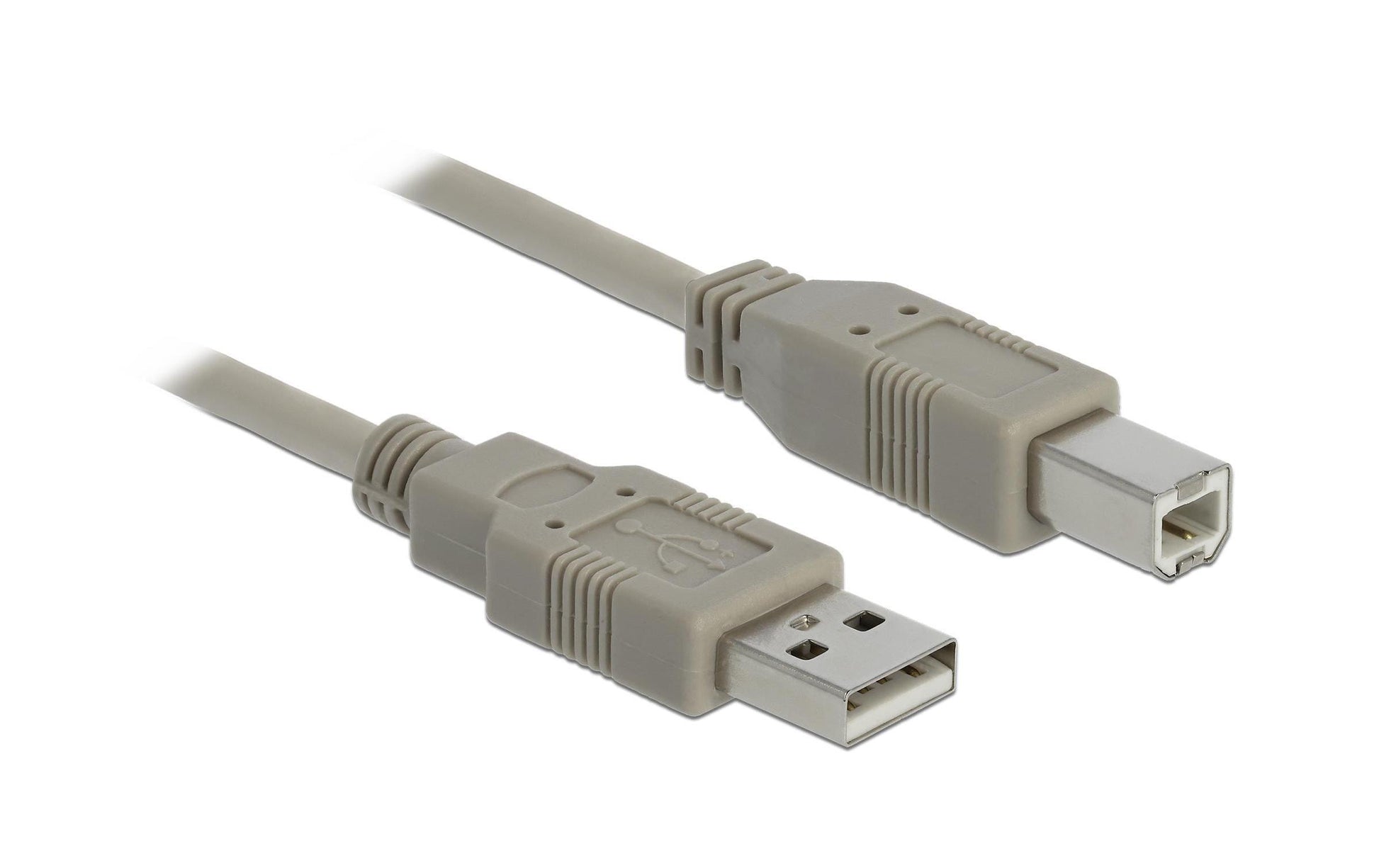 DeLOCK USB-A auf USB-B Kabel – USB 2.0 (480 Mbit/s) – 3 m – Grau