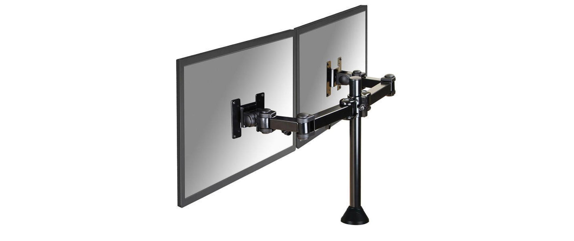 Neomounts Monitorarm, Dual, Tischdurchführung, bis 27", VESA 75 × 75/100 × 100 mm, 8 kg