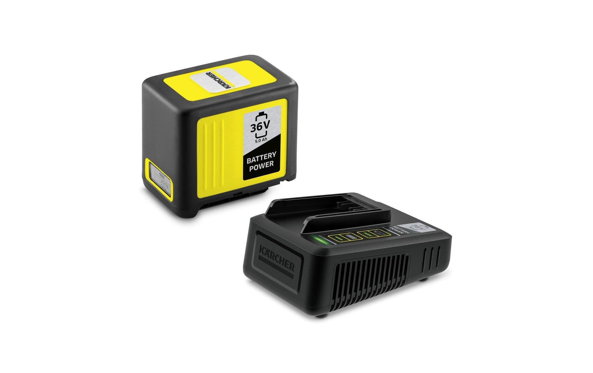 Kärcher Akku- & Ladegerät-Set 36 V 5 Ah (180 Wh) – 1 Akku, 1 Ladegerät – für Kärcher