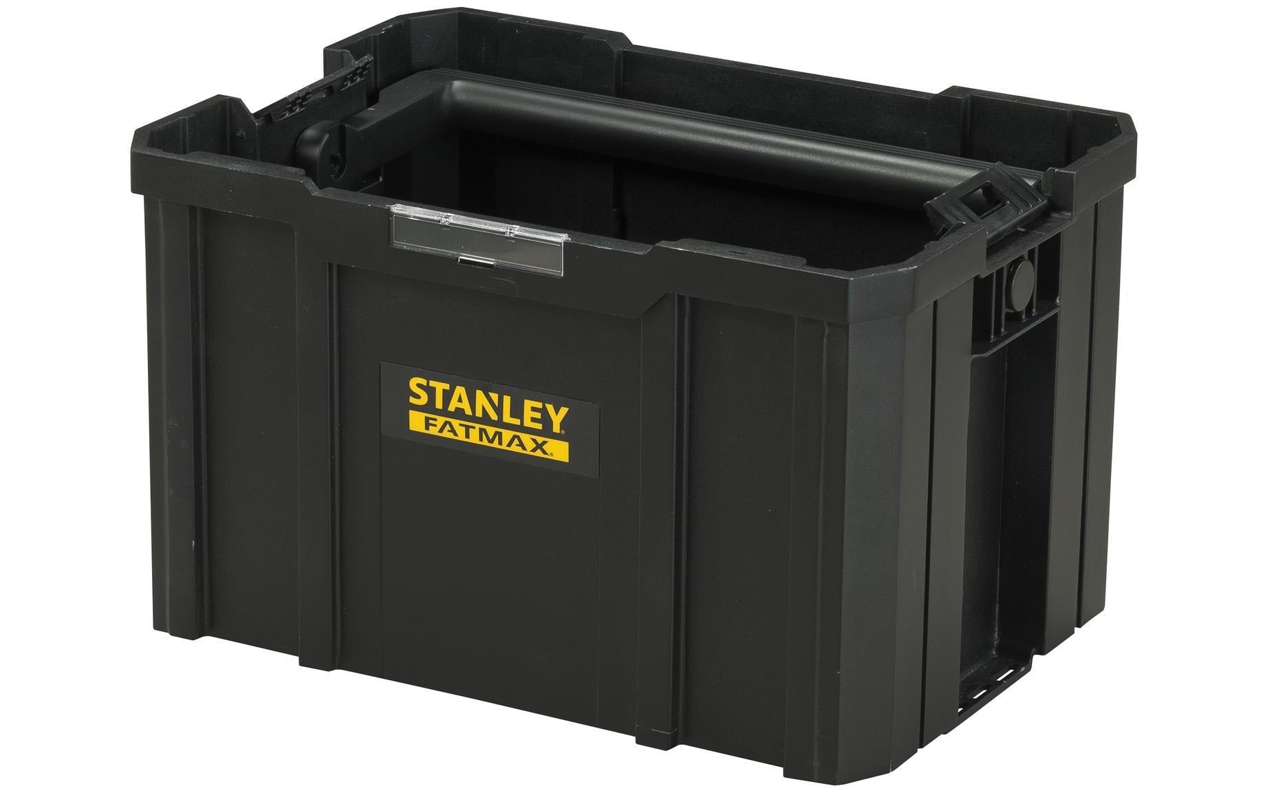 Stanley Fatmax – Werkzeugtrage TSTAK, 320 × 440 × 280 mm, schwarz, mit Tragegriff, wasserfest