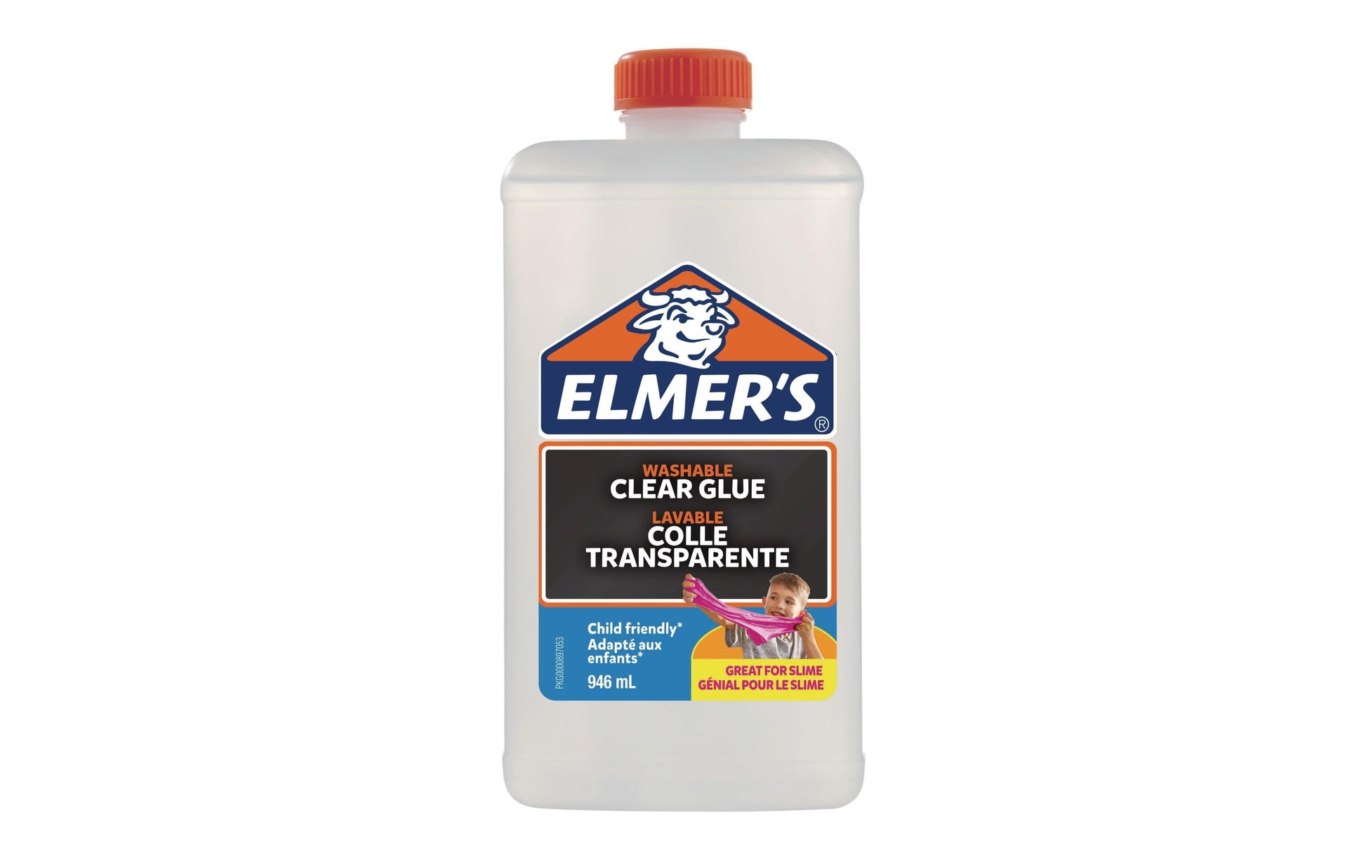 Elmer's Bastelkleber – 946 ml – trocknet transparent, auswaschbar – für die Herstellung von Slime