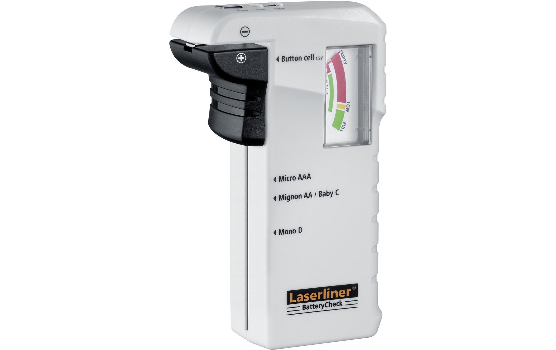 Laserliner BatteryCheck – Batterietester – für AA/AAA/C/D/9 V/Knopfzellen