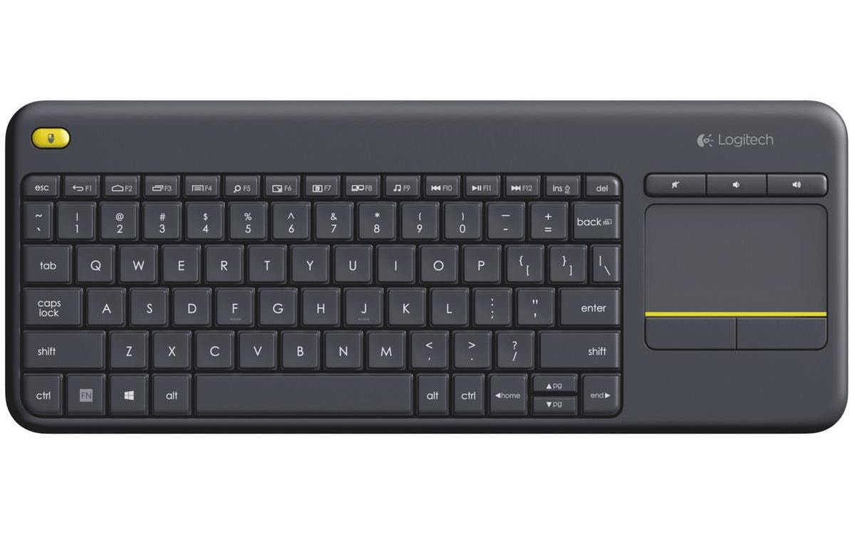 Logitech K400 Plus – Tastatur, kabellos, mit Touchpad, schwarz