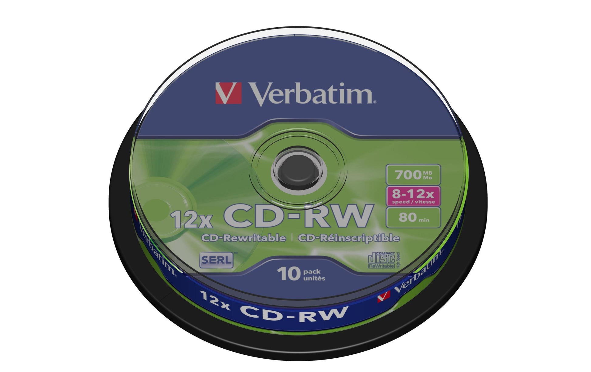 Verbatim CD-RW 700 MB/80 Min. – Spindel 10 Stück