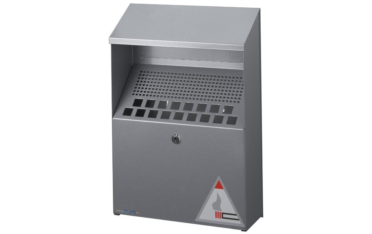 Durable Wandaschenbecher – 4 l – Stahl – Silber – Wandmontage