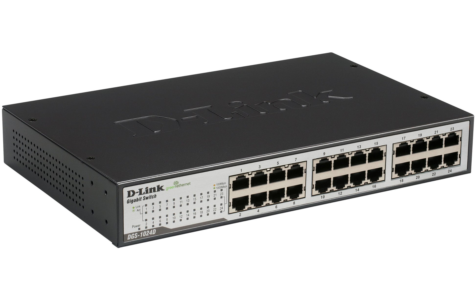 D-Link DGS-1024D – Unmanaged Switch – 24×GbE, 19" Rack