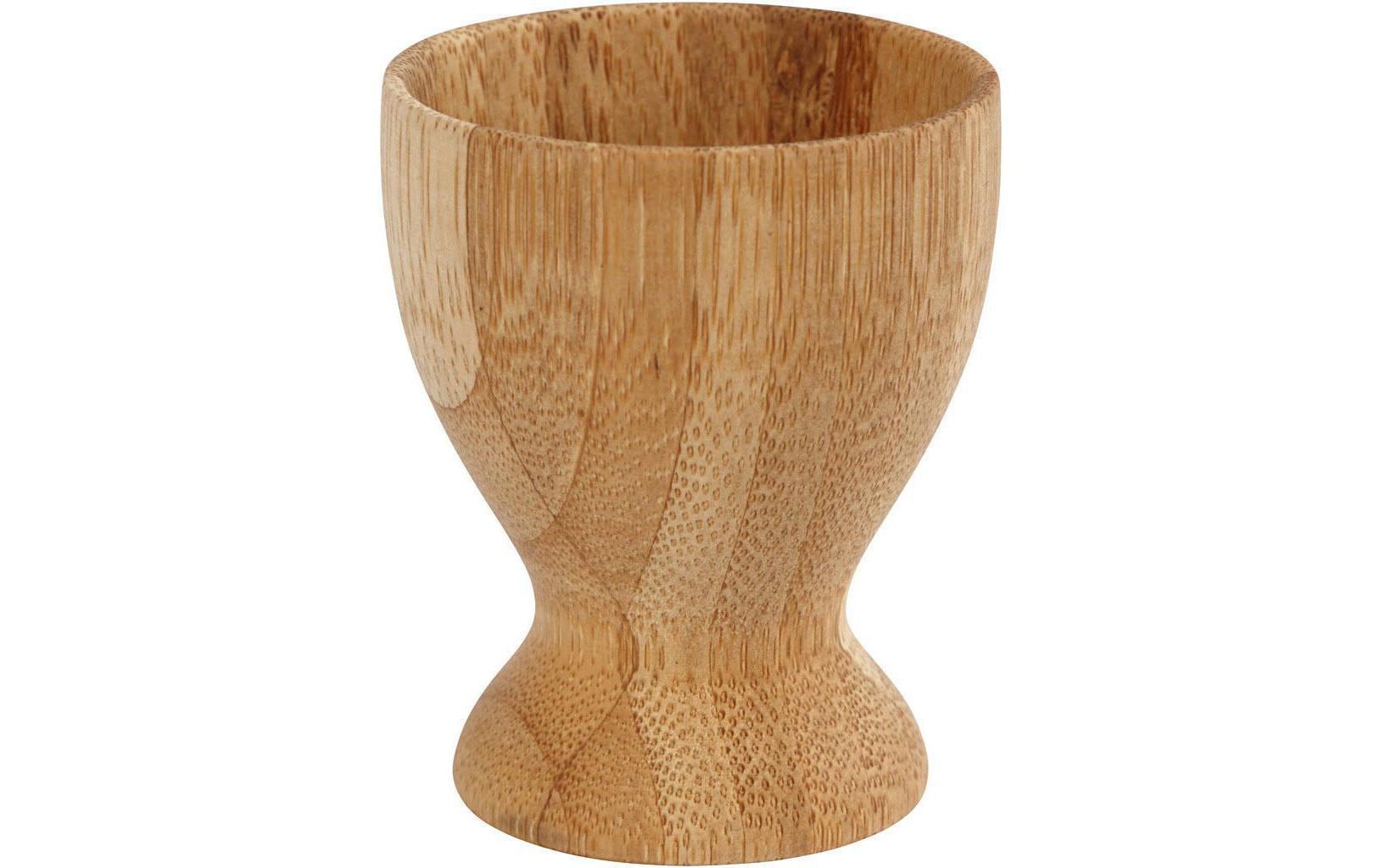 Creativ Company Eierbecher – Ø 4,8 cm, H 6,0 cm, Bambus, Braun