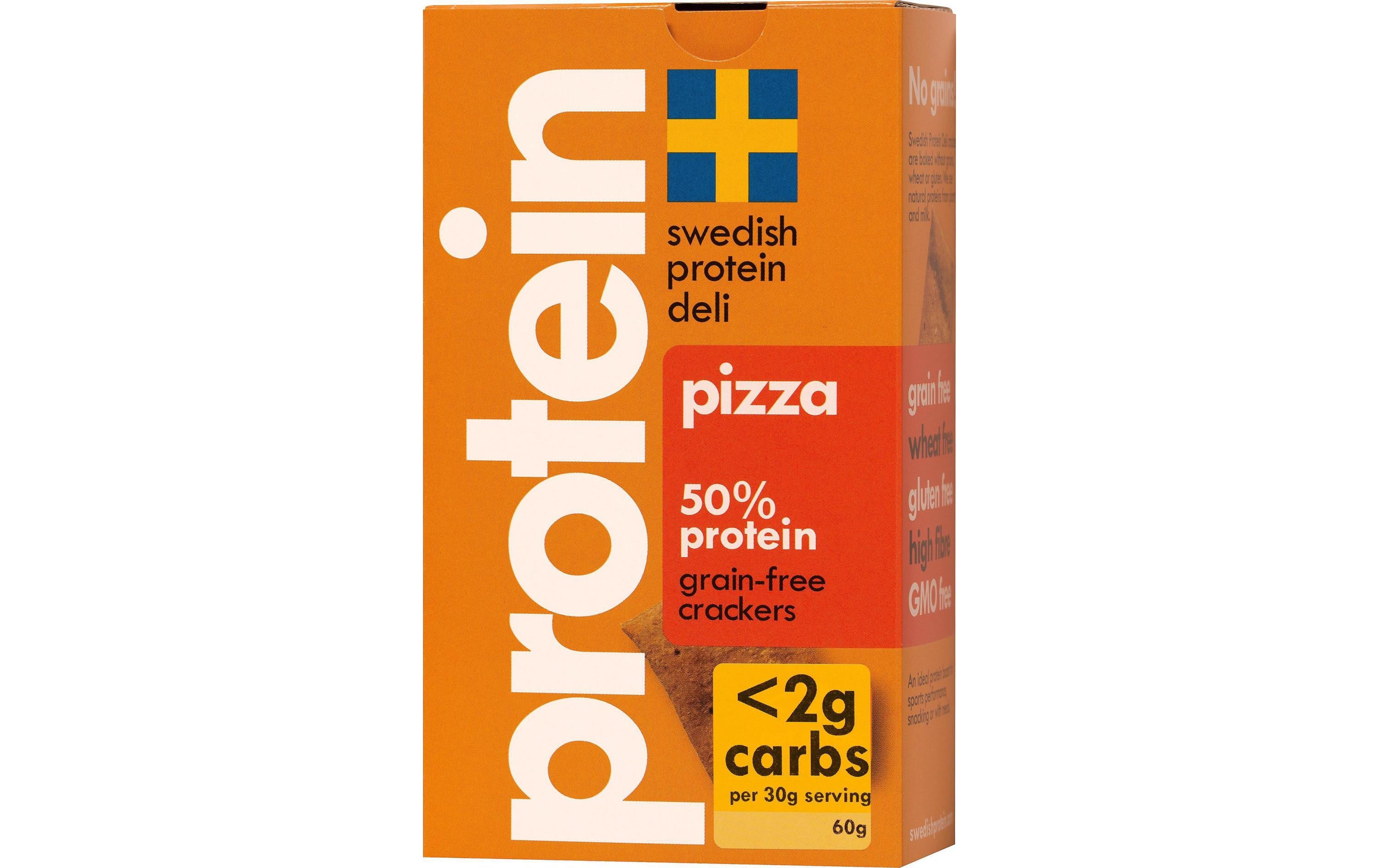Swedish protein deli Protein Crackers – Pizza, glutenfrei – 60 g