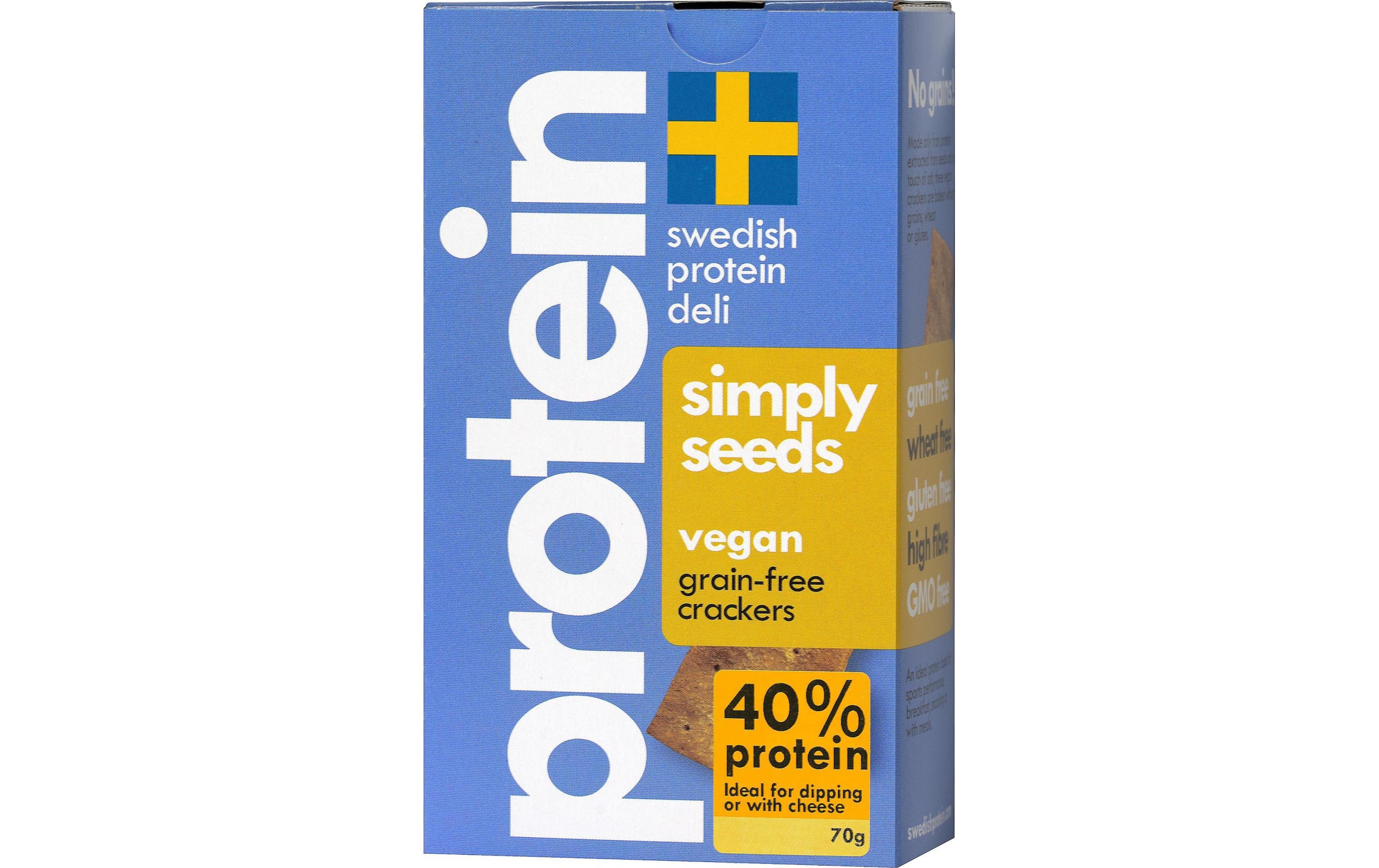 Swedish Protein Deli Protein Crackers – Simply Seeds, vegan, glutenfrei – 70 g