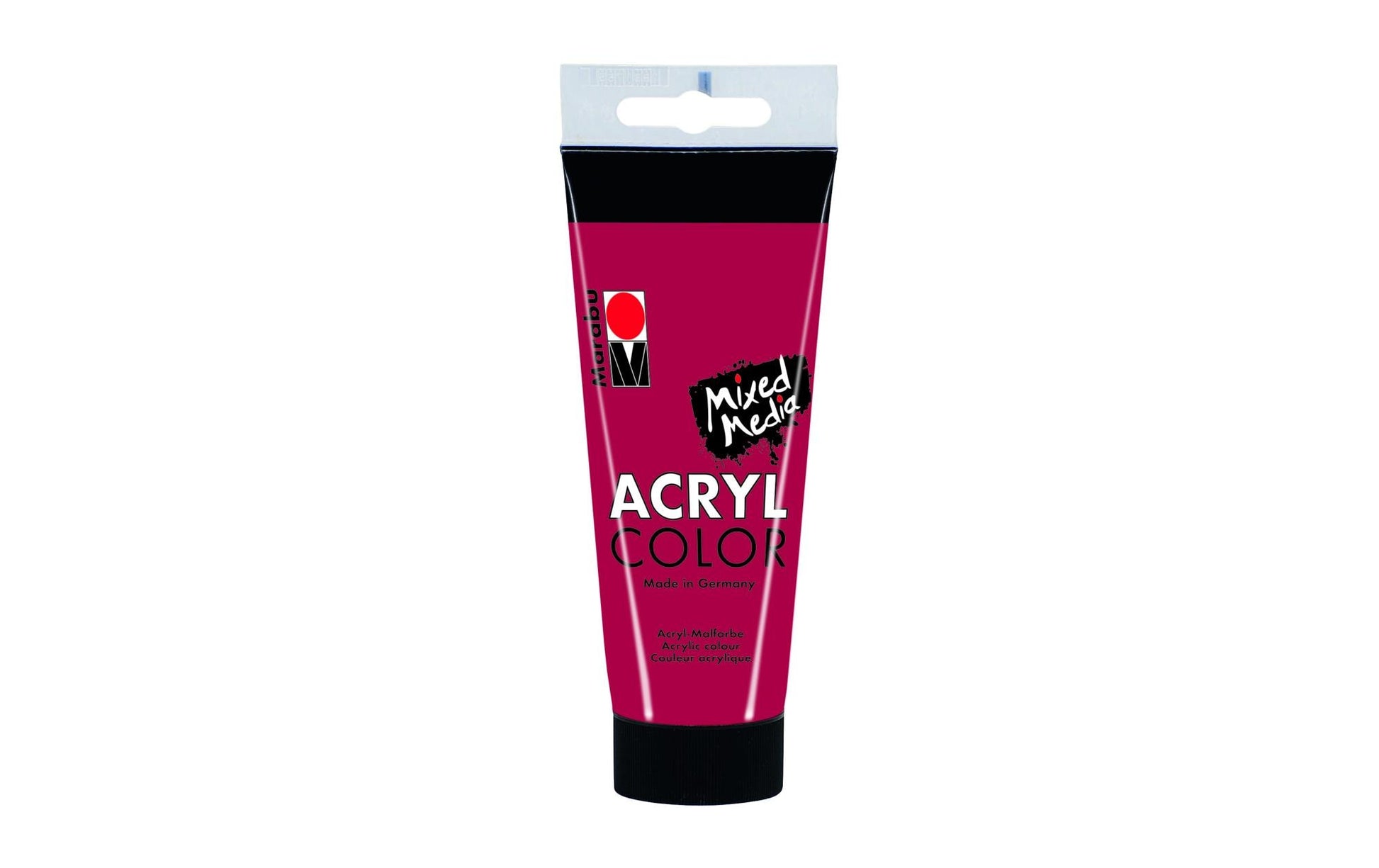 Marabu Acrylfarbe – Karminrot 032, wasserfest – 100 ml, Tube – für Leinwand, Papier, Holz