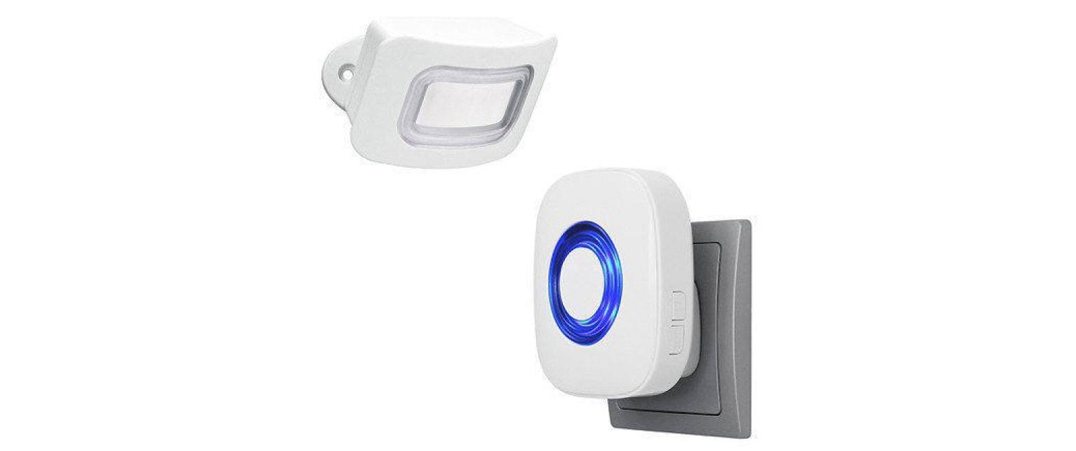 Pentatech FD25 – Bewegungsmelder (PIR), Funk, 95°, 5 m – Weiss (Set)