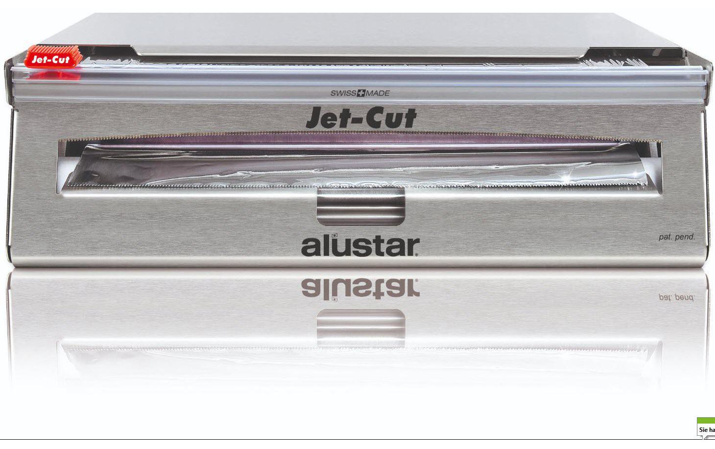 Jet-cut Nachfüllsystem 30 cm, Edelstahl, inkl. 500 m Jet-Cut-Folie, 70 m Alufolie, 2 Rollen