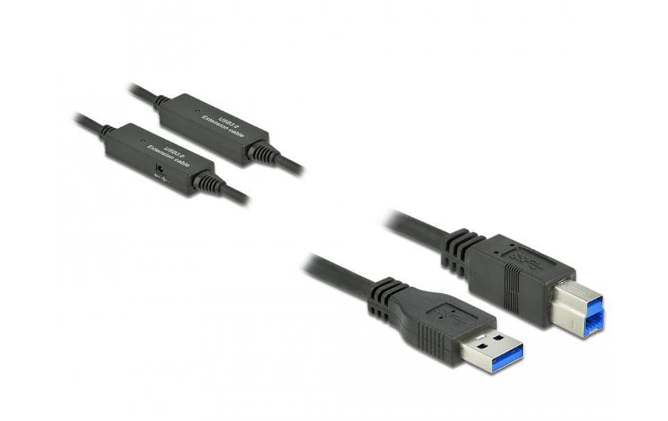 DeLOCK USB-Kabel, USB-A zu USB-B, 10 m, USB 3