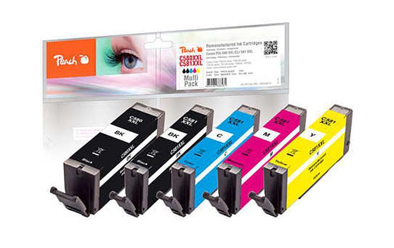 Peach Tintenpatronen-Multipack PGI-580XXL/CLI-581XXL, kompatibel – für Canon Pixma TR 7500 Serie und andere