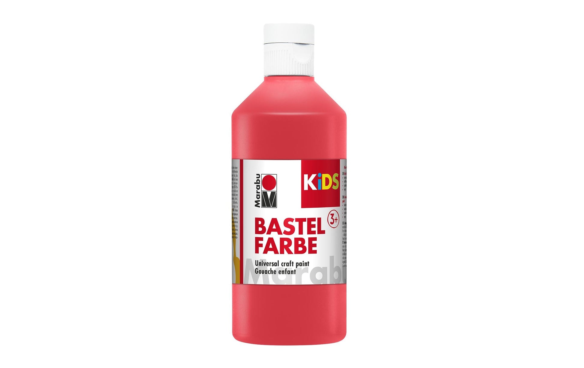 Marabu Gouache Bastelfarbe – Rot, deckend, wasservermalbar – 500 ml – für Stein
