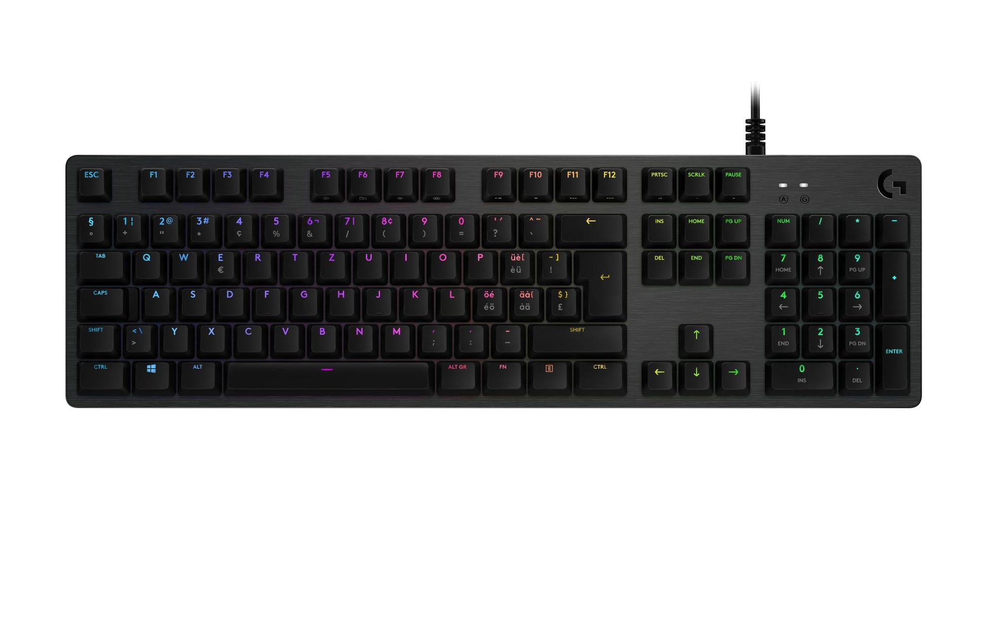 Logitech G G512 Carbon – Gaming-Tastatur – Mechanisch (GX Brown) – Kabelgebunden USB – QWERTZ (CH) – RGB